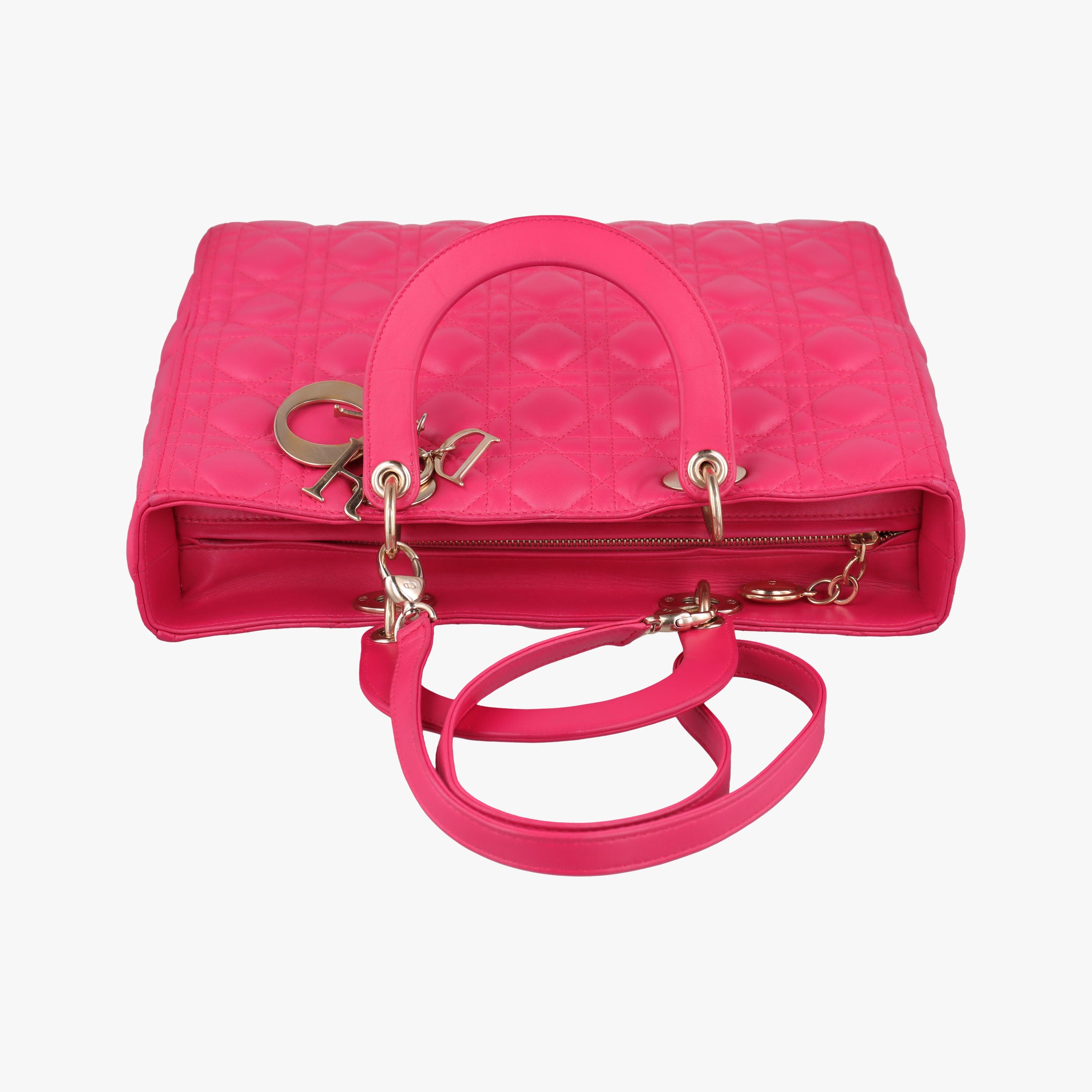 Lady Dior Rose lambskin 18-MA-0173レディディオール ローズ レッド ラムスキン 18-MA-0173