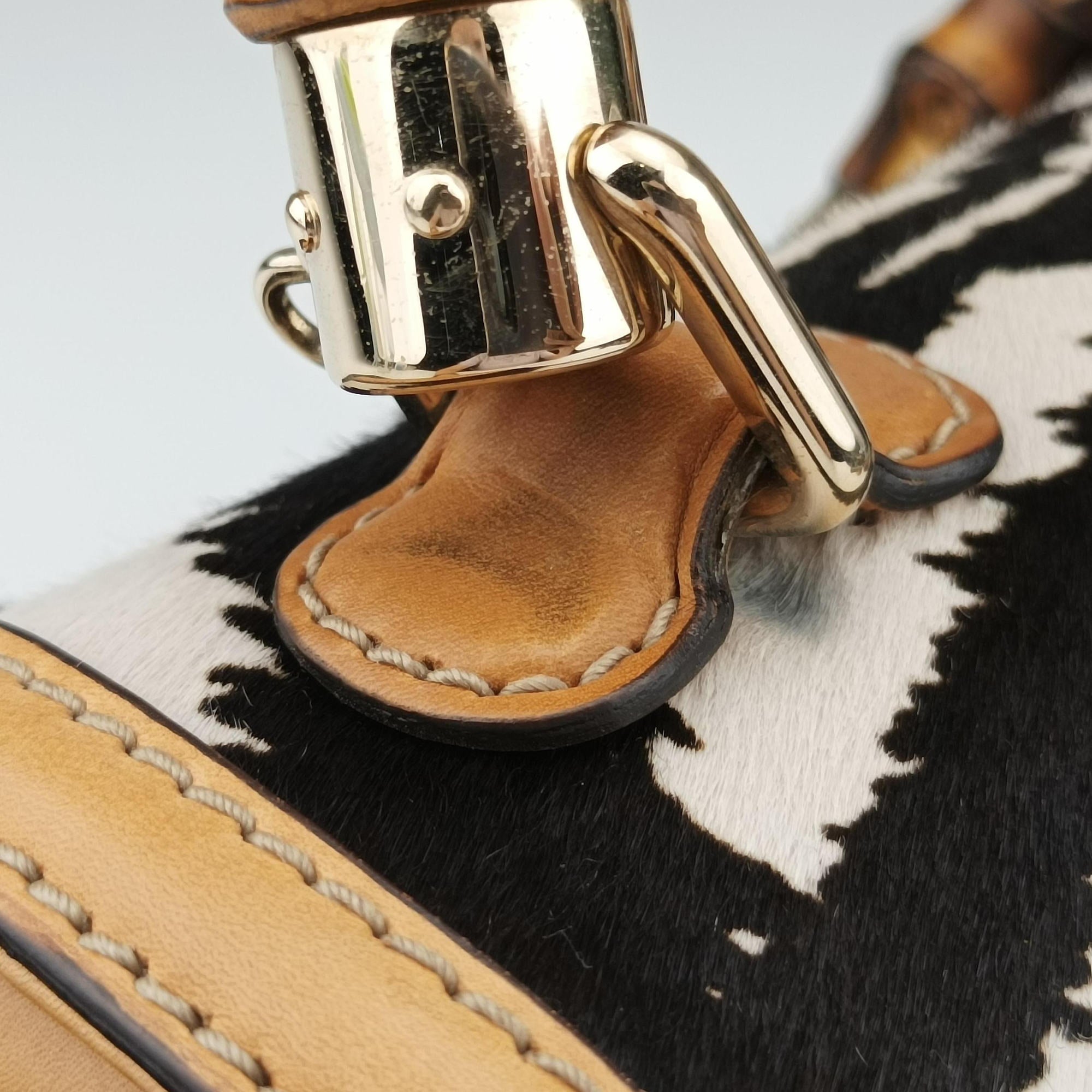 New Bamboo Multicolour ponyhair×leather 254884 I011180008ニューバンブー マルチカラー ハラコ×レザー 254884 I011180008