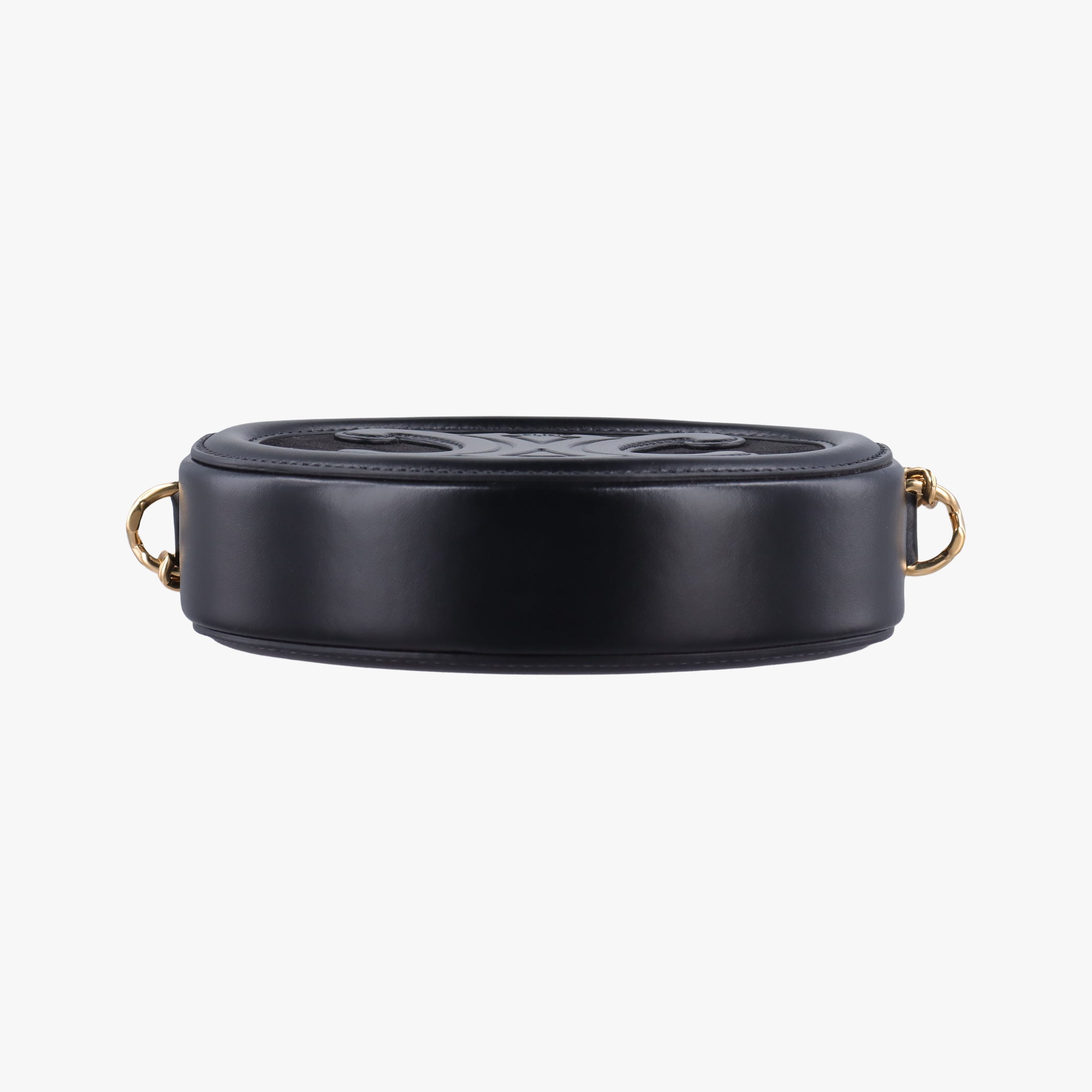 Oval Purse Cuir Triomphe Black Leather x velour S-BB-3271オーバルパース キュイル トリオンフ ブラック レザーxベロア S-BB-3271