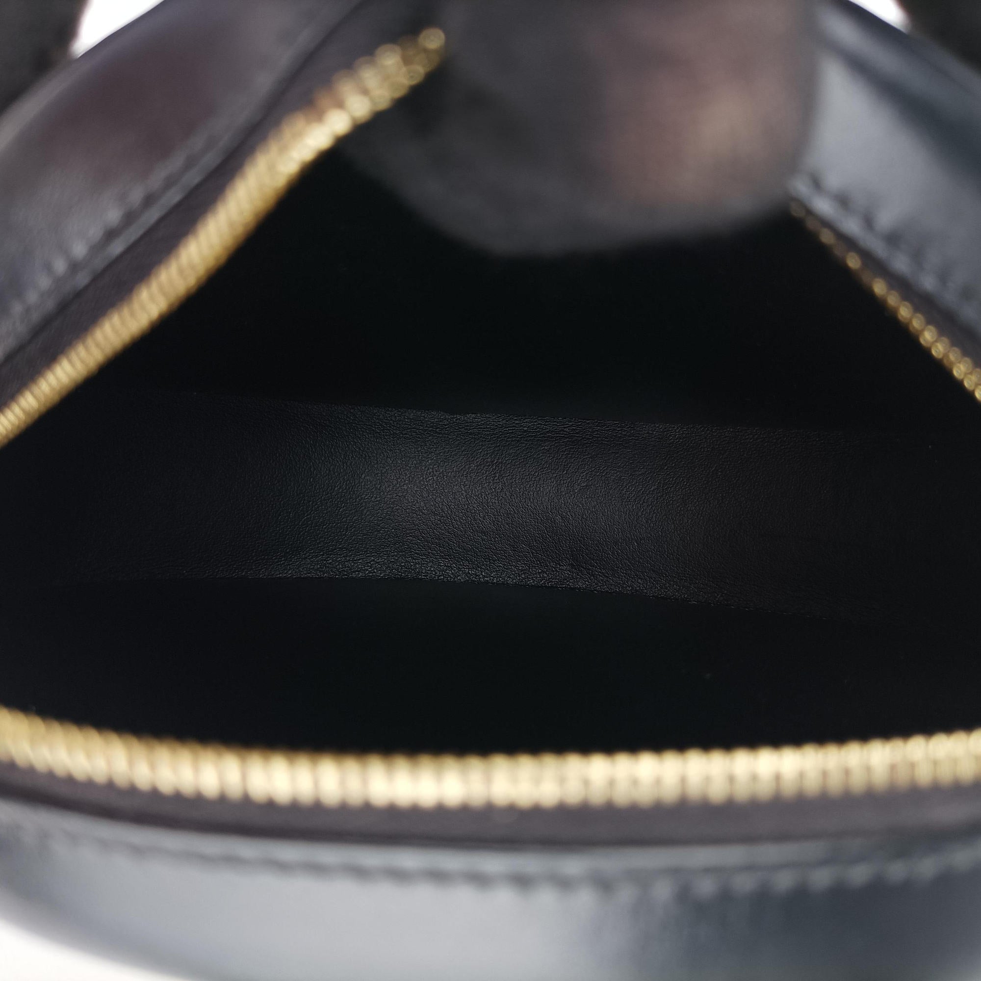 Oval Purse Cuir Triomphe Black Leather x velour S-BB-3271オーバルパース キュイル トリオンフ ブラック レザーxベロア S-BB-3271