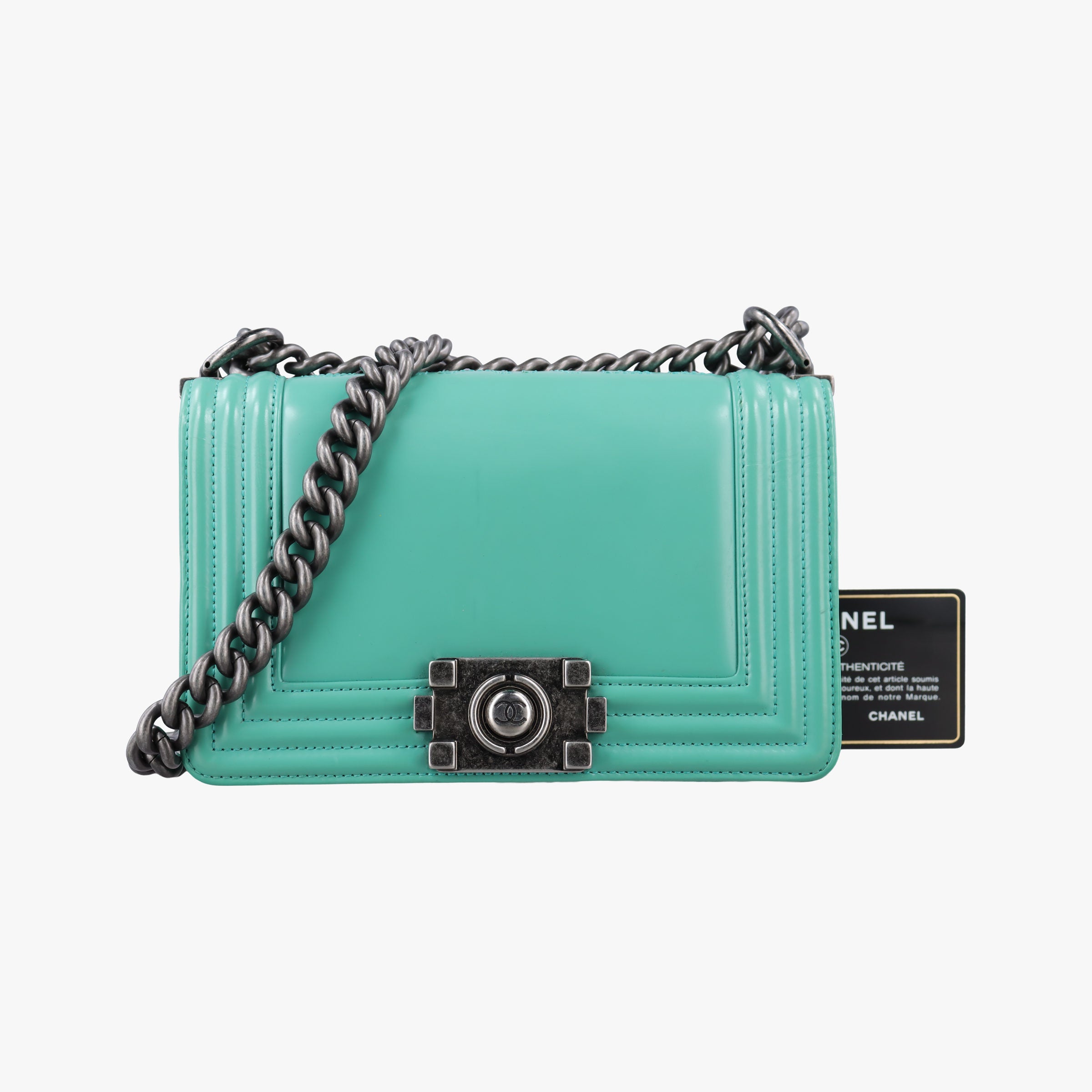 BOY CHANEL Green Leather A67085 21511269ボーイシャネル グリーン レザー A67085 21511269