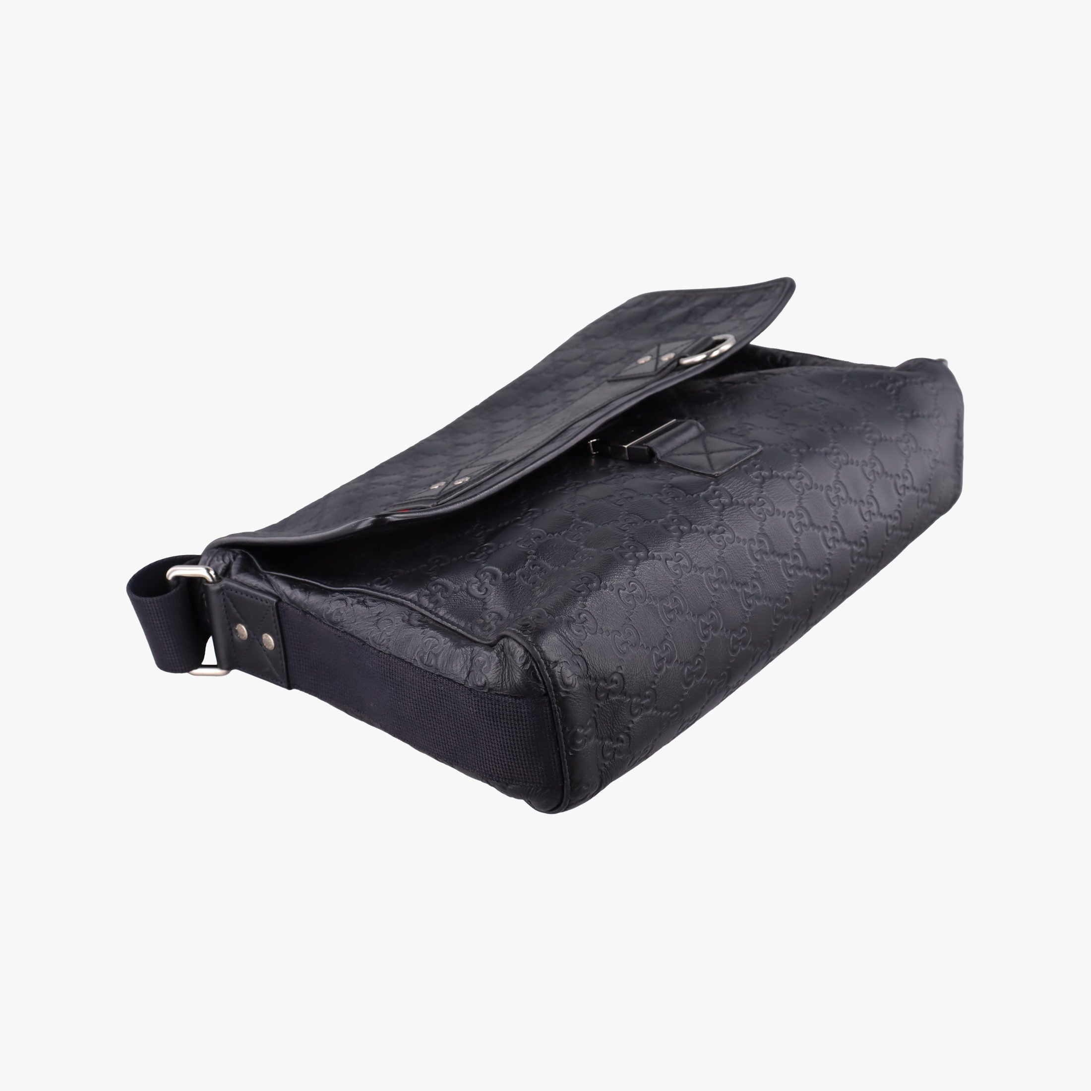 Guccissima Rubber Messenger Navy Leather 246067 D017000164グッチシマ メッセンジャー ネイビー レザー 246067 D017000164