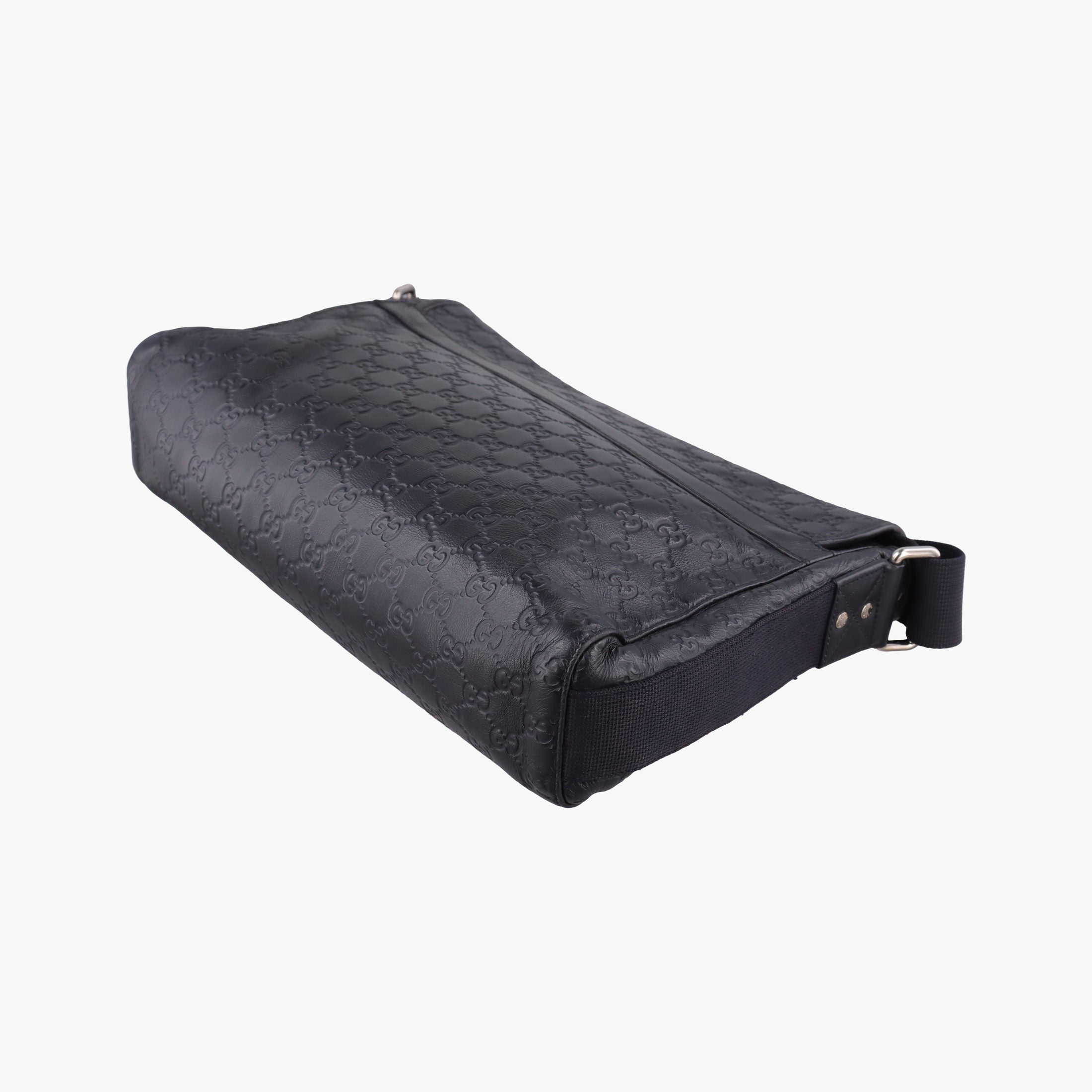 Guccissima Rubber Messenger Navy Leather 246067 D017000164グッチシマ メッセンジャー ネイビー レザー 246067 D017000164