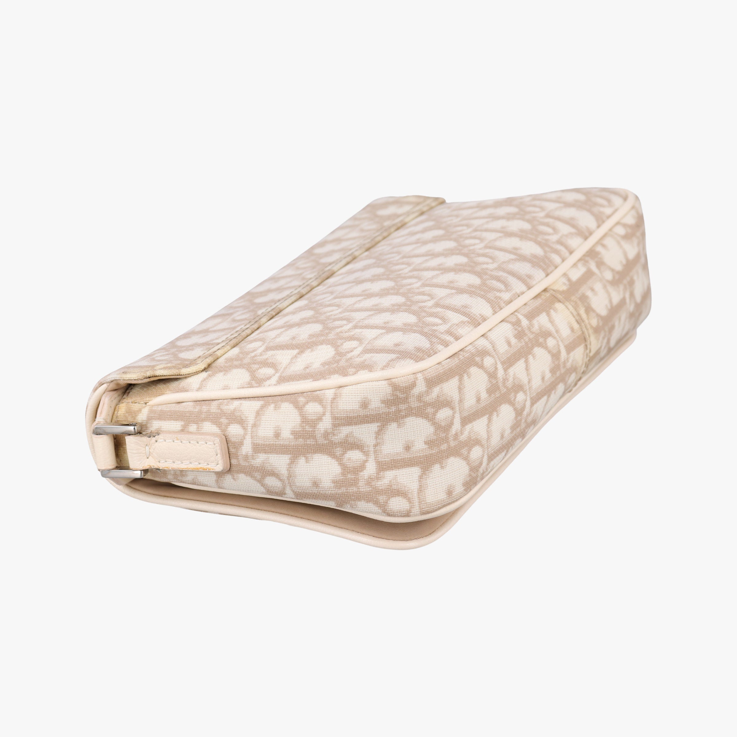 Trotter Flower Beige PVC Coated Canvas Floral Embroidery 03-BO-0015トロッター フラワー ベージュ PVCコーティングキャンバス 花刺繍 03-BO-0015