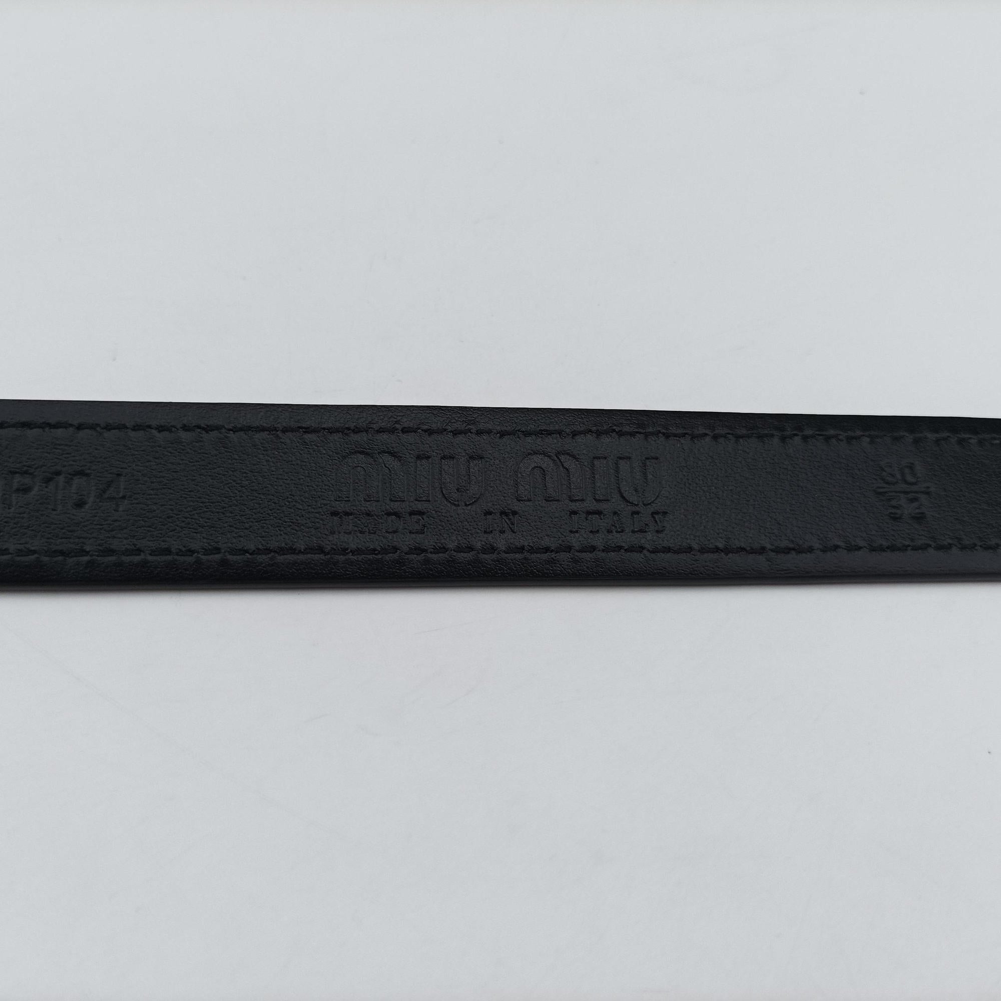 Logo belt Black leather DNP104ロゴベルト ブラック レザー DNP104
