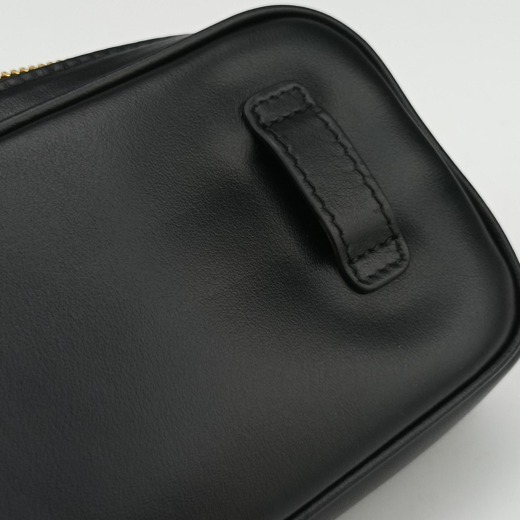 Logo belt Black leather DNP104ロゴベルト ブラック レザー DNP104