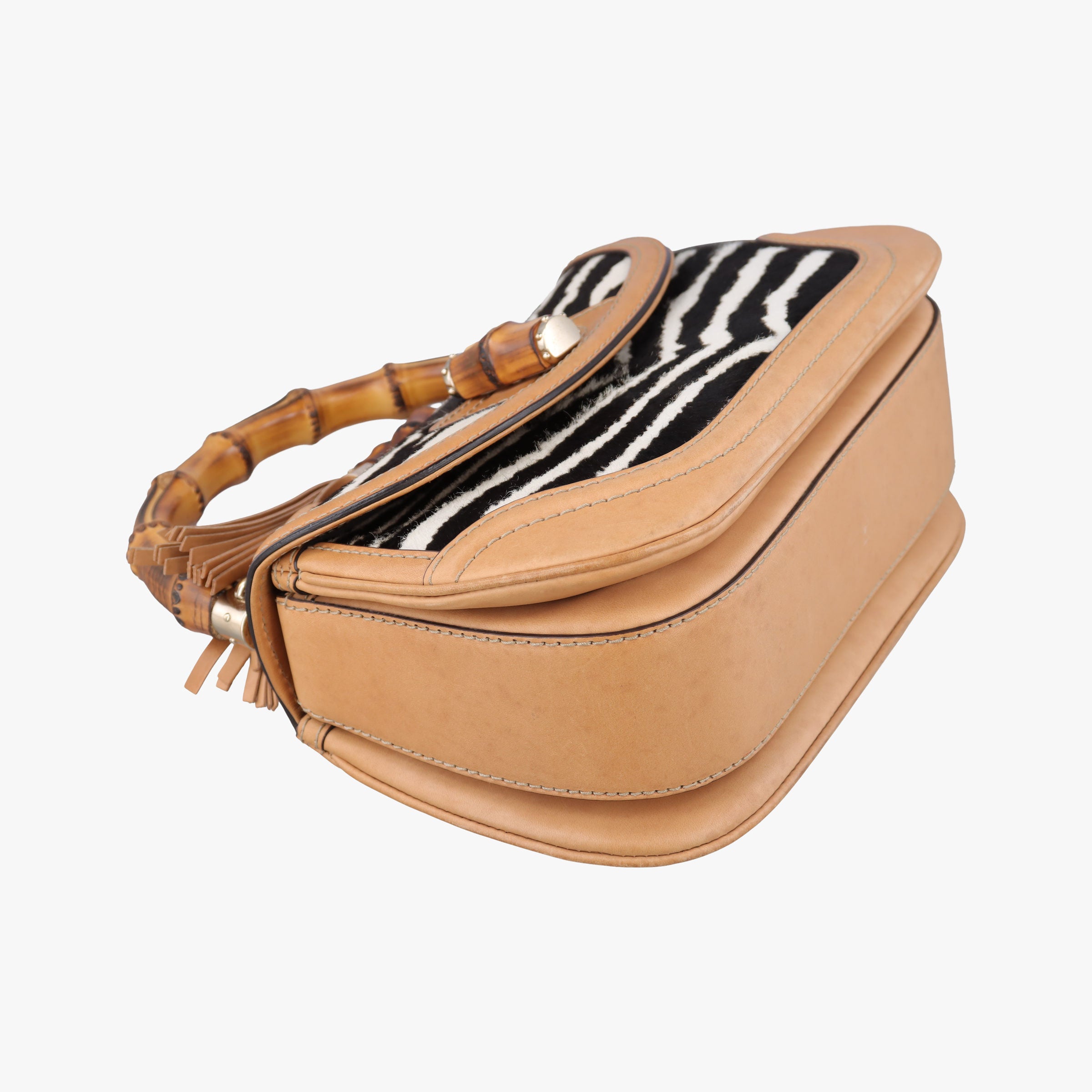 New Bamboo Beige×Multicolour ponyhair×leather 254884 G011190845ニューバンブー ベージュ×マルチカラー ハラコ×レザー 254884 G011190845