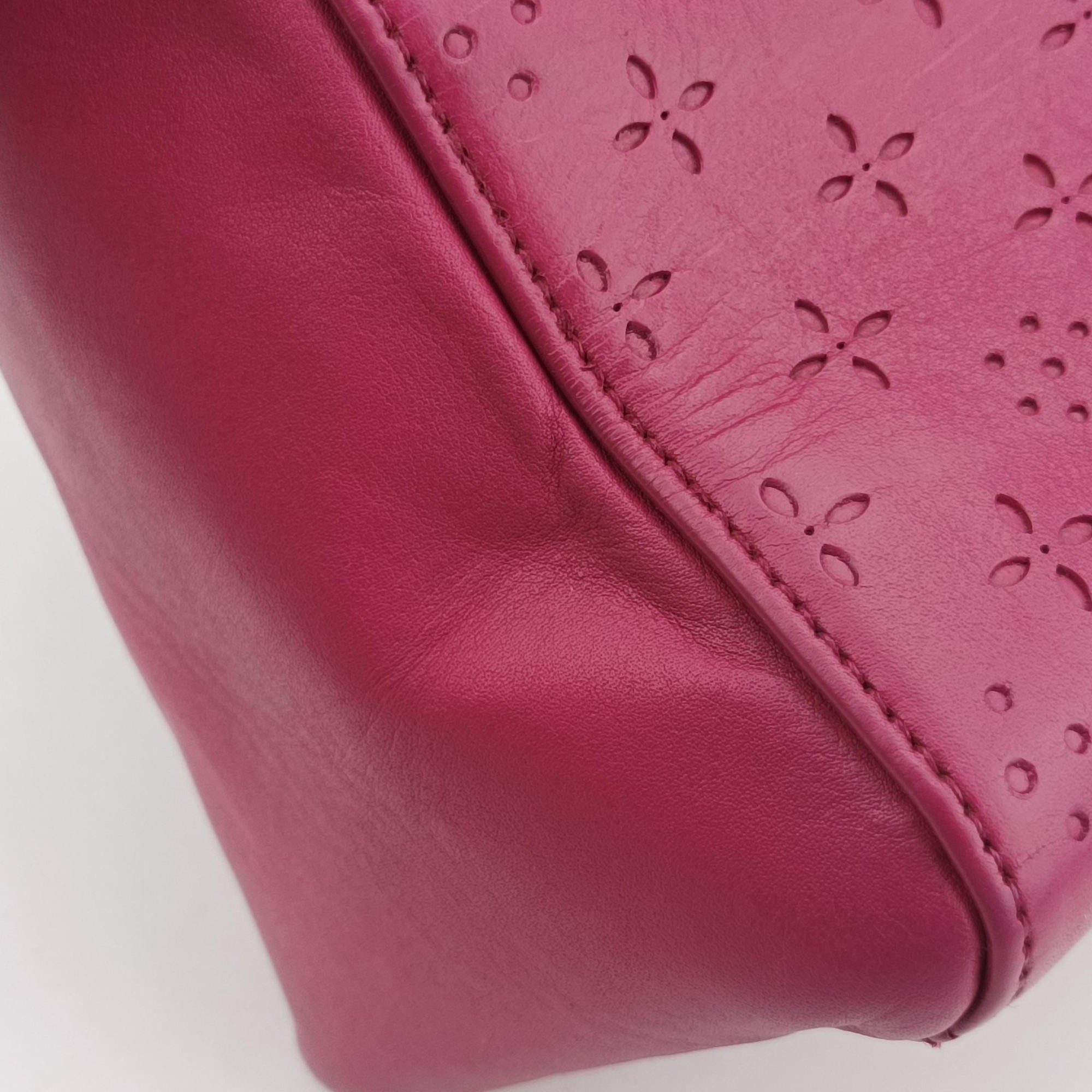 Lady Dior Rose leather 05-MA-1027レディディオール ローズ レッド レザー 05-MA-1027
