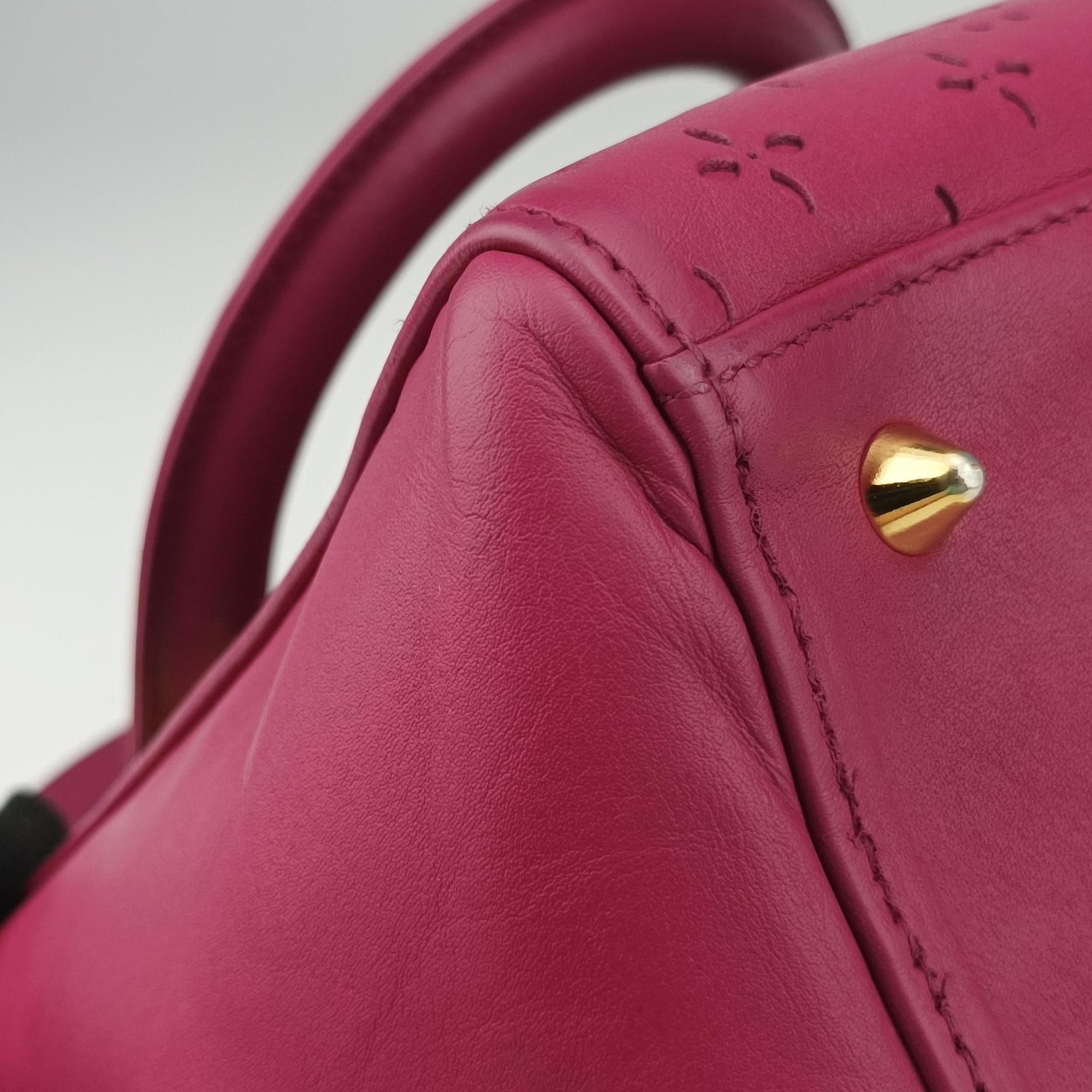 Lady Dior Rose leather 05-MA-1027レディディオール ローズ レッド レザー 05-MA-1027