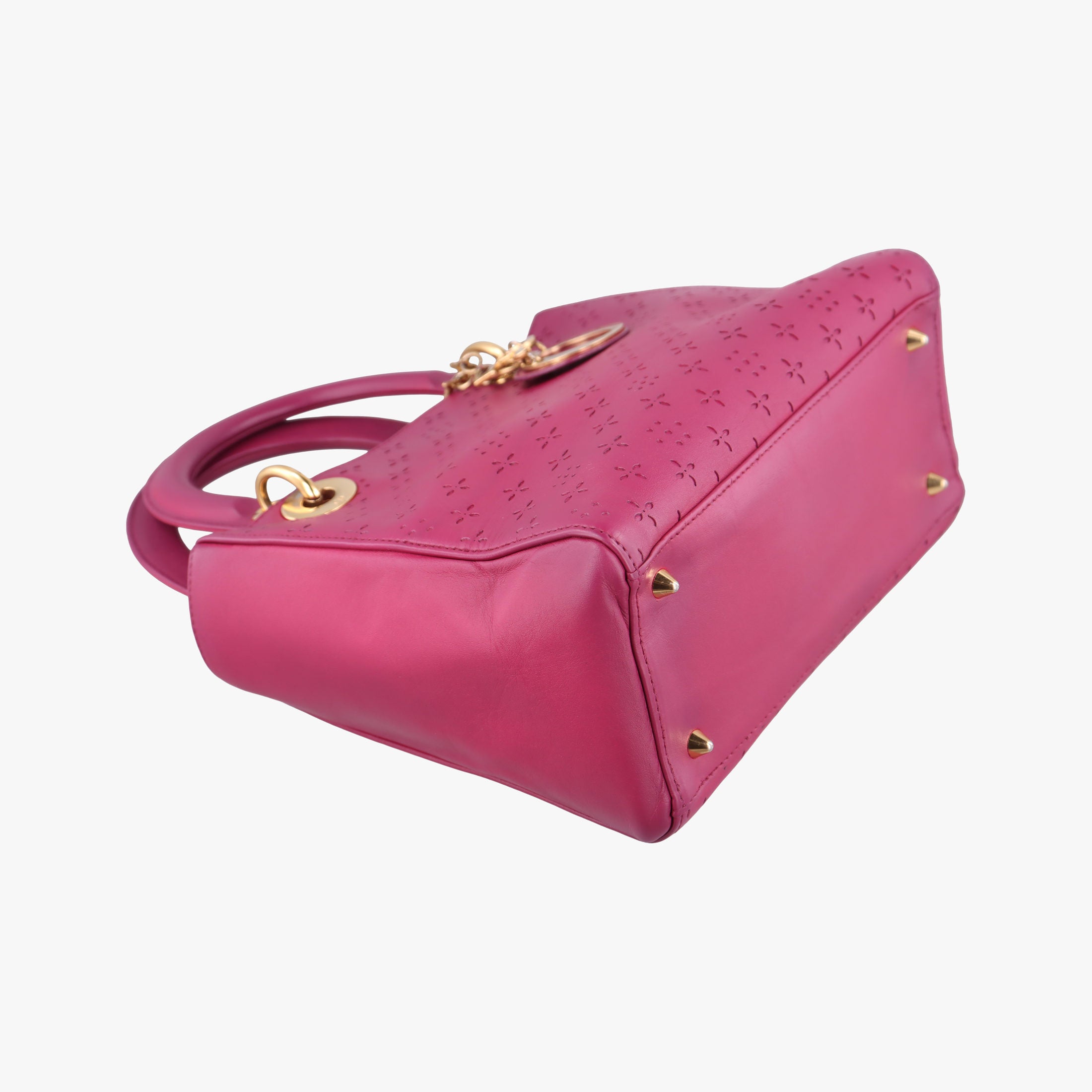 Lady Dior Rose leather 05-MA-1027レディディオール ローズ レッド レザー 05-MA-1027