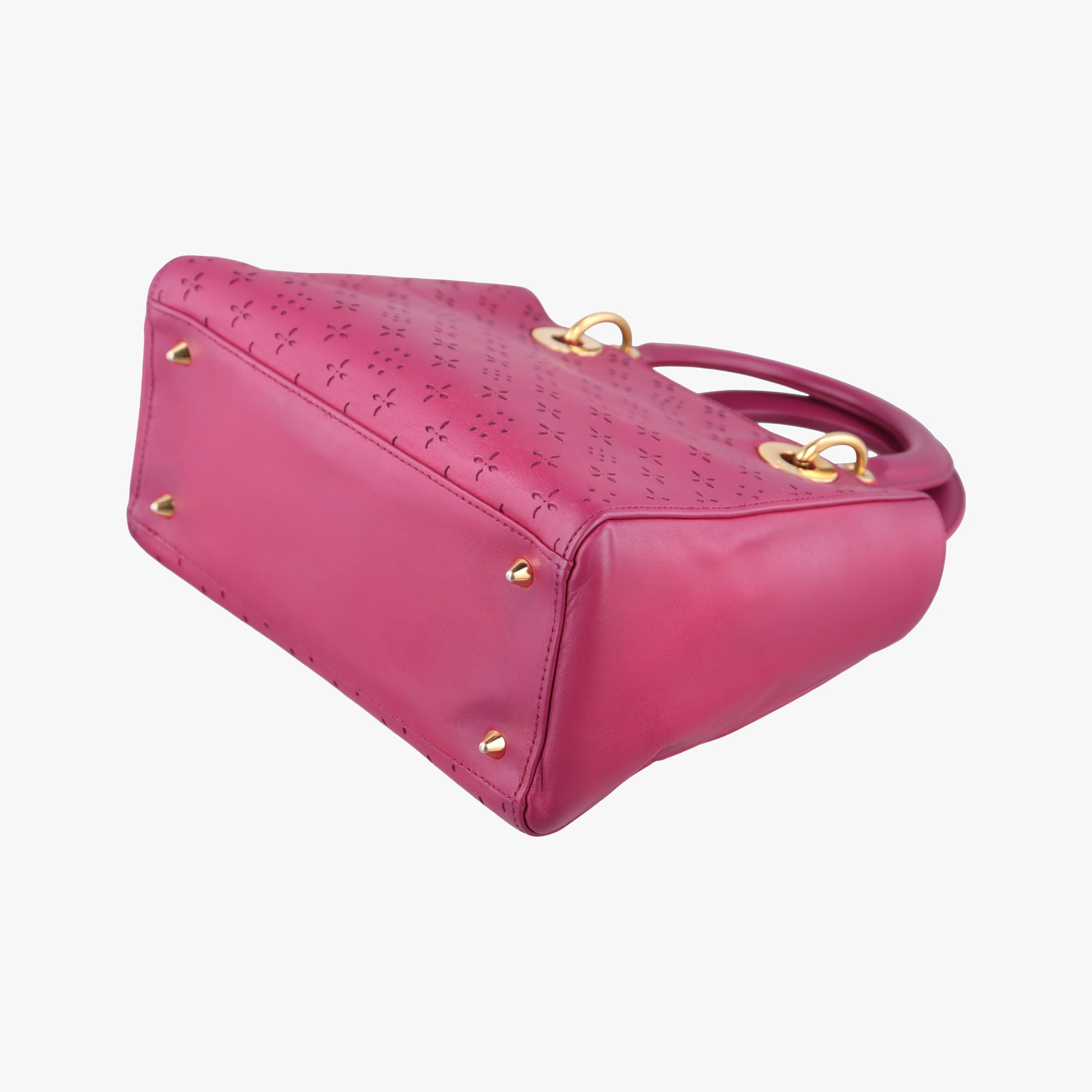 Lady Dior Rose leather 05-MA-1027レディディオール ローズ レッド レザー 05-MA-1027