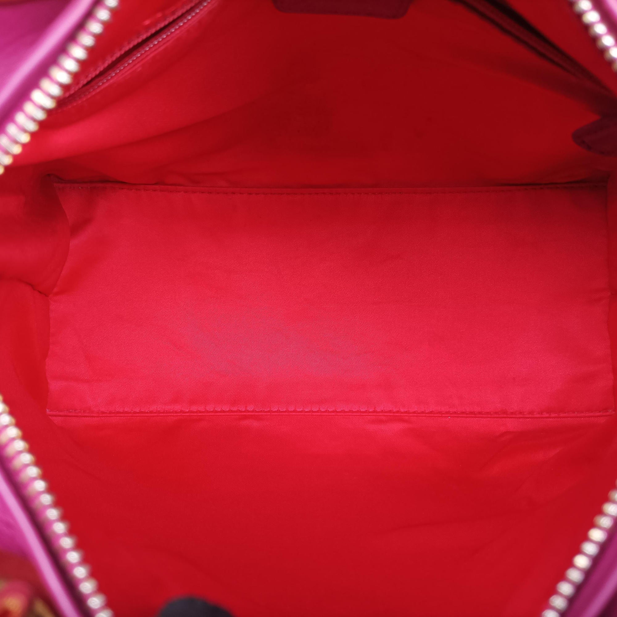 Lady Dior Rose leather 05-MA-1027レディディオール ローズ レッド レザー 05-MA-1027