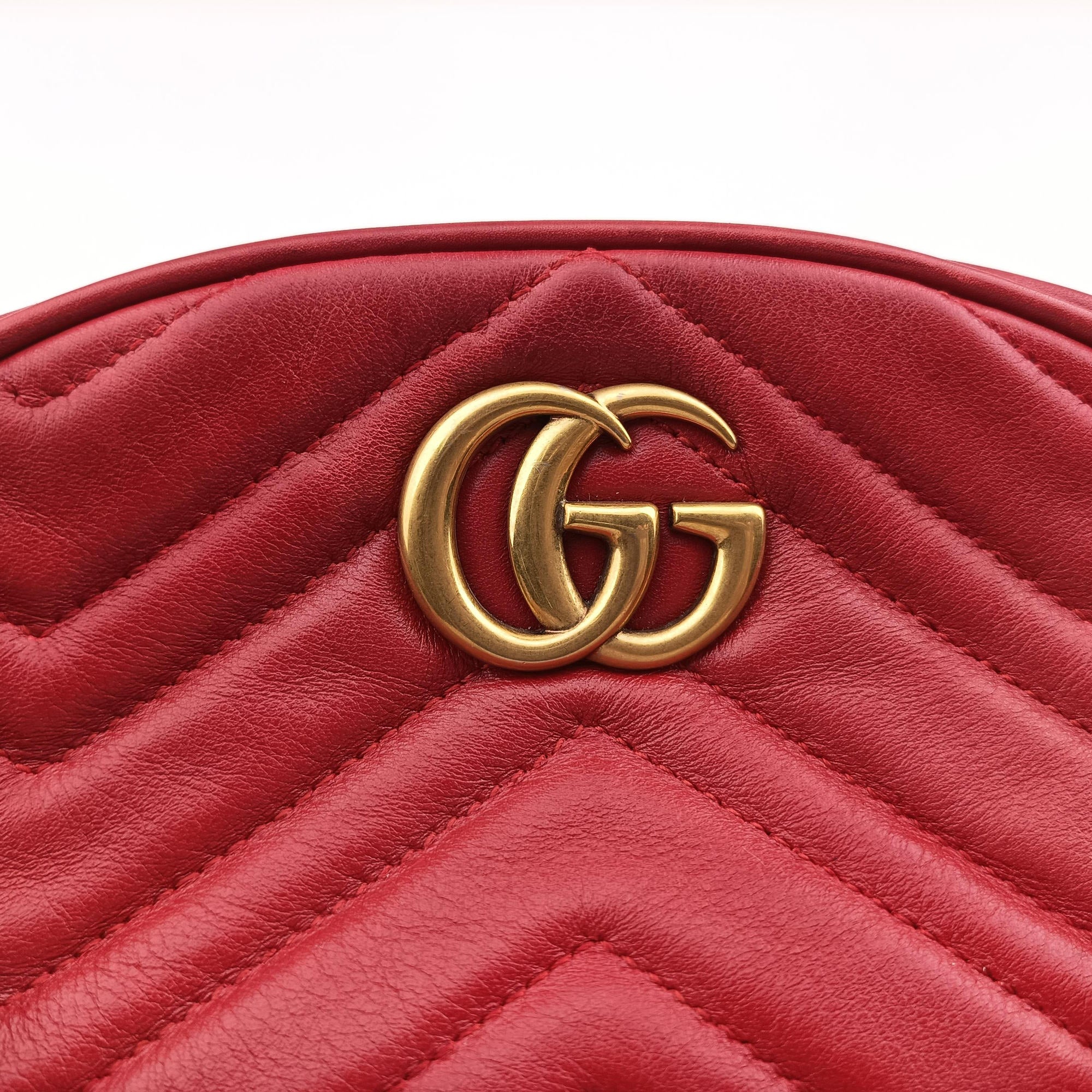 GG Marmont Red Leather 476434 E024676158GGマーモント レッド レザー 476434 E024676158