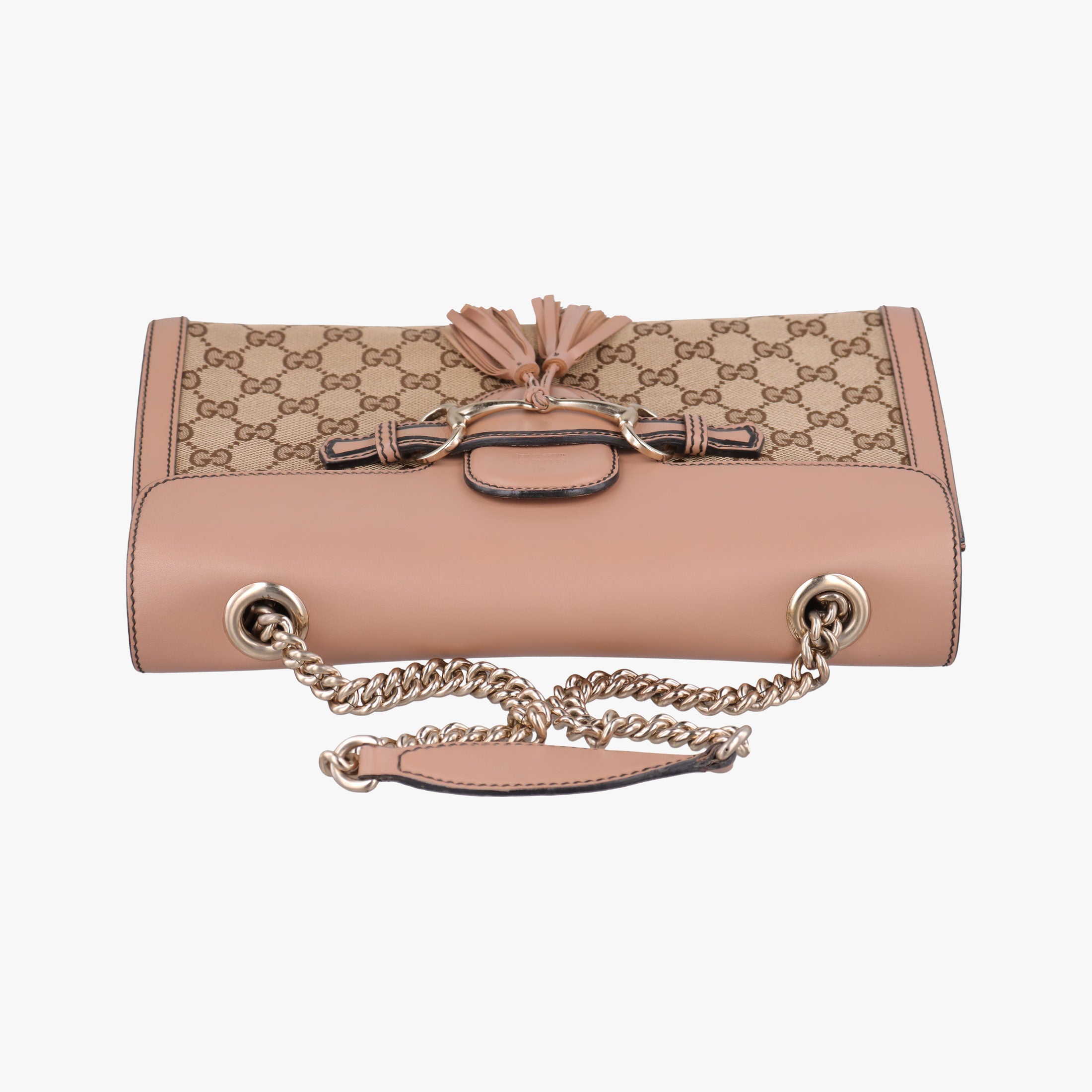 Emily Beige×pink canvas×leather 295402 D012529490エミリー ベージュ×ピンク キャンバス×レザー 295402 D012529490