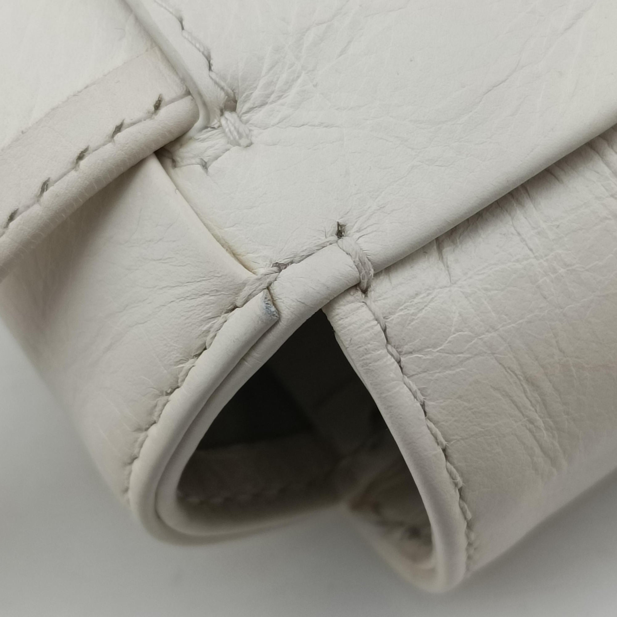 Padded CASSETTE White lambskin IC Chipパデッド カセット ホワイト ラムスキン ICチップ