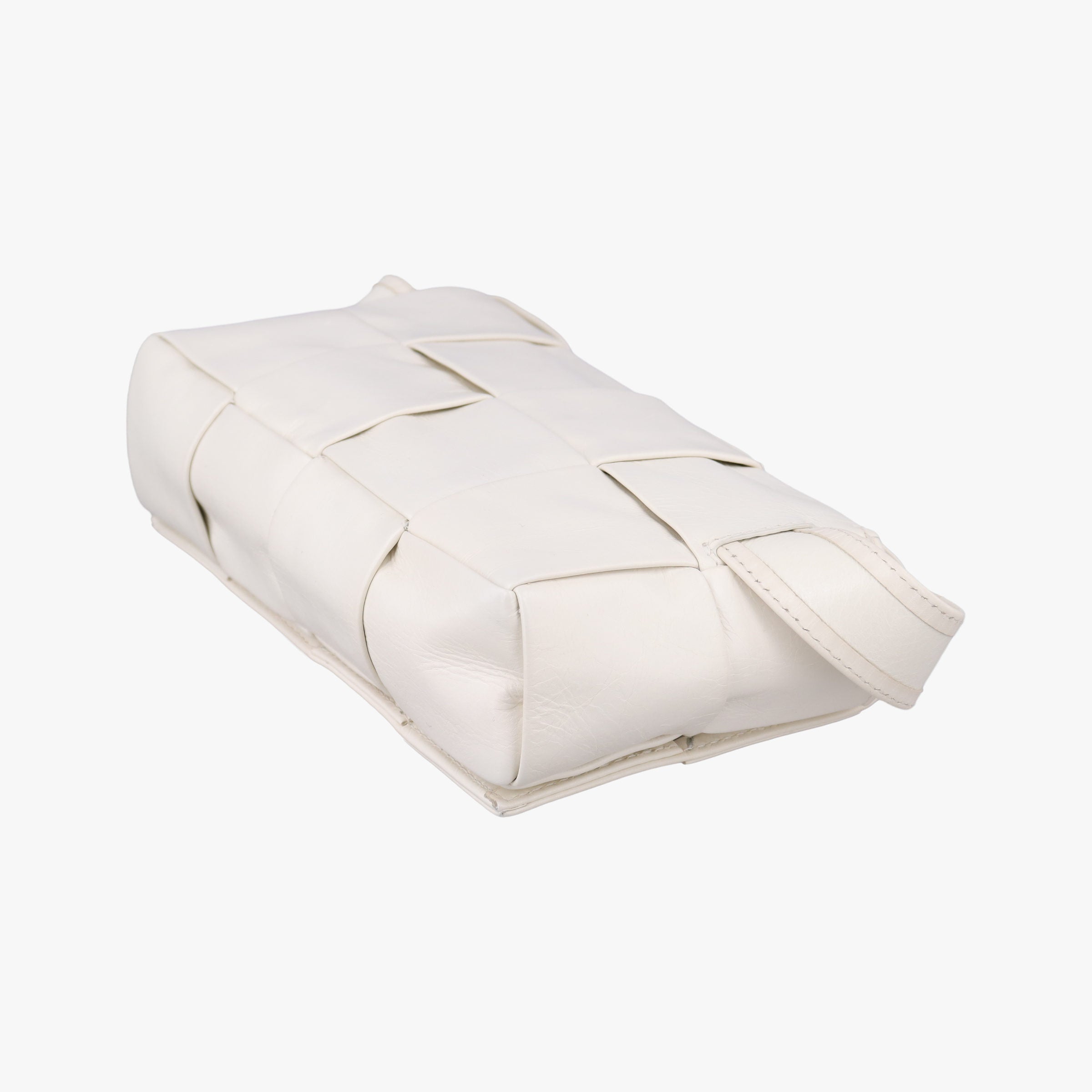 Padded CASSETTE White lambskin IC Chipパデッド カセット ホワイト ラムスキン ICチップ