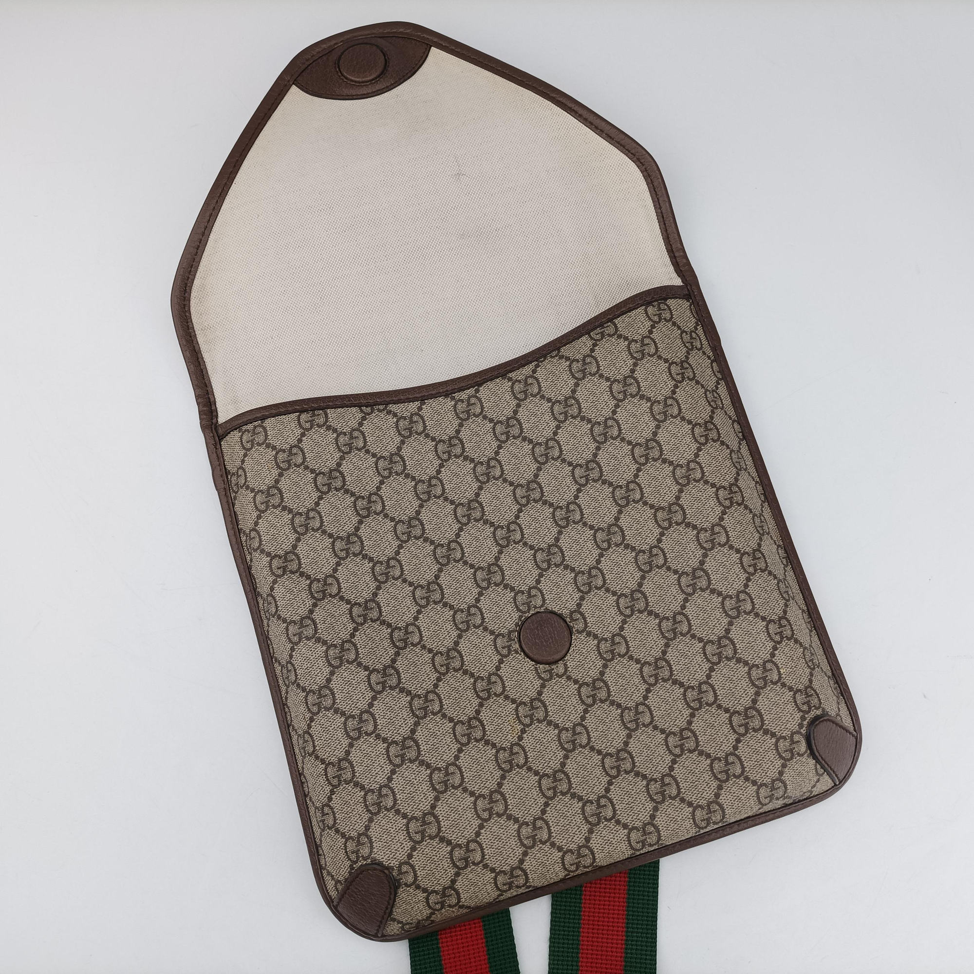 Neo Vintage GG Medium Messenger Beige×red×green PVC coated canvas×Leather 598604 B033618209ネオヴィンテージ GG ミディアム メッセンジャー ベージュ×レッド×グリーン PVCコーティングキャンバス×レザー 598604 B033618209