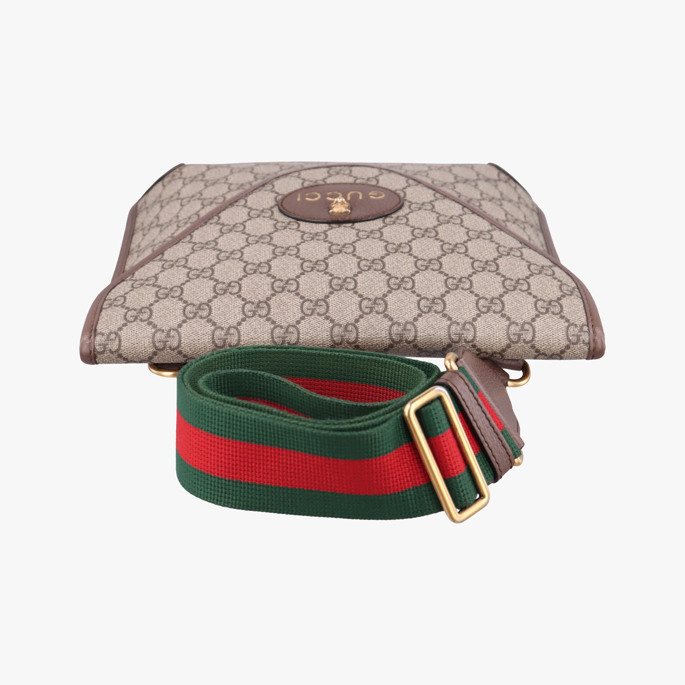 Neo Vintage GG Medium Messenger Beige×red×green PVC coated canvas×Leather 598604 B033618209ネオヴィンテージ GG ミディアム メッセンジャー ベージュ×レッド×グリーン PVCコーティングキャンバス×レザー 598604 B033618209