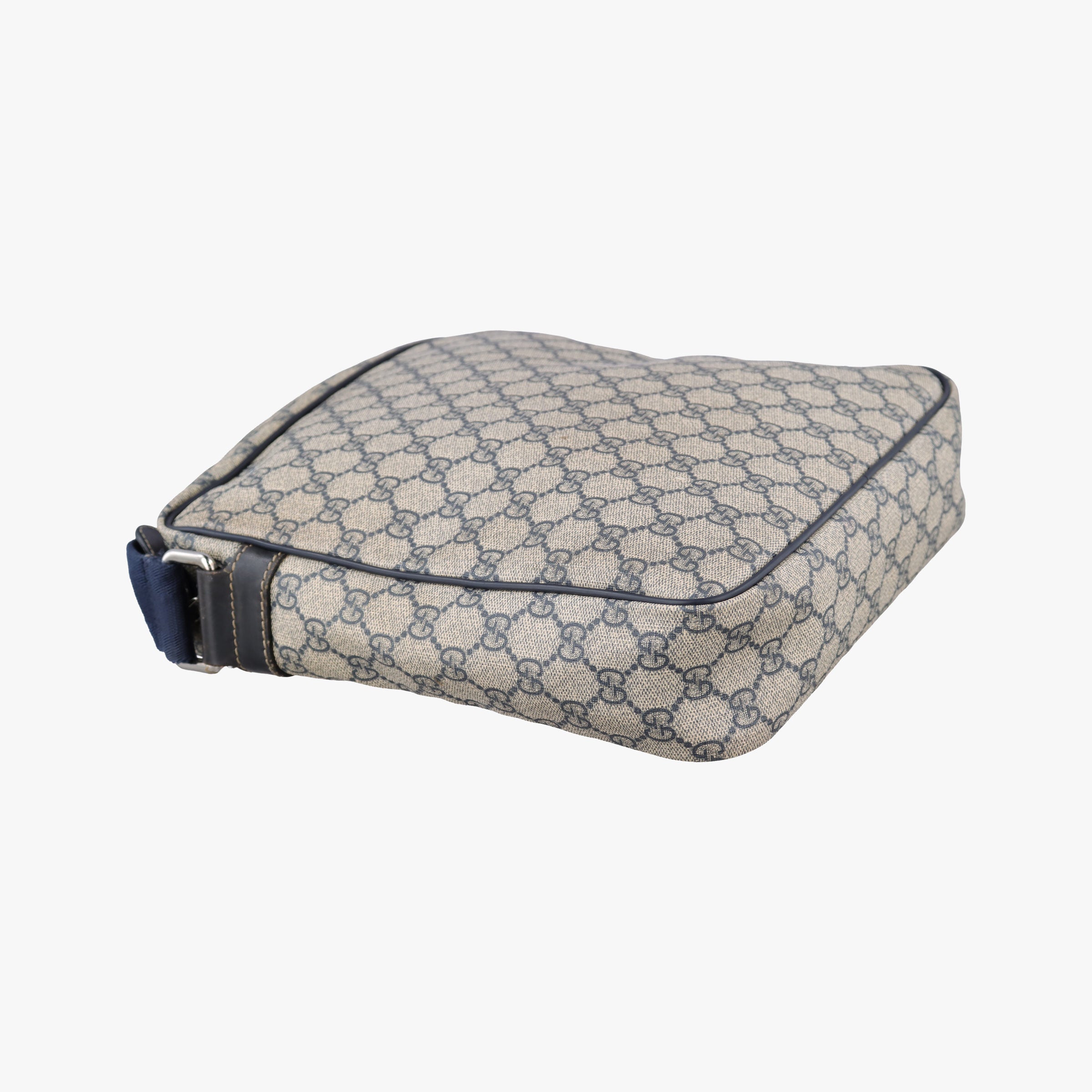 GG Supreme Messenger Beige × Navy PVC coated canvas×leather 201448 B7980659GGスプリーム メッセンジャー ベージュ×ネイビー PVCコーティングキャンバス×レザー 201448 B7980659