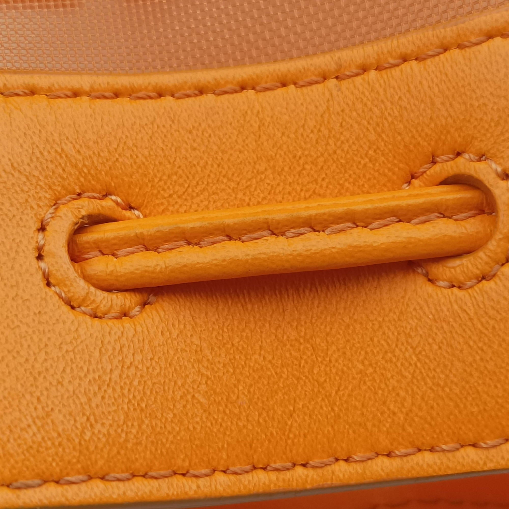 Mon Tresor Mini Bucket Orange mesh×Calf Leather 8BS010 8BS010.AAYS.218.8465ミニ モン トレゾール オレンジ メッシュ×カーフレザー 8BS010 8BS010.AAYS.218.8465