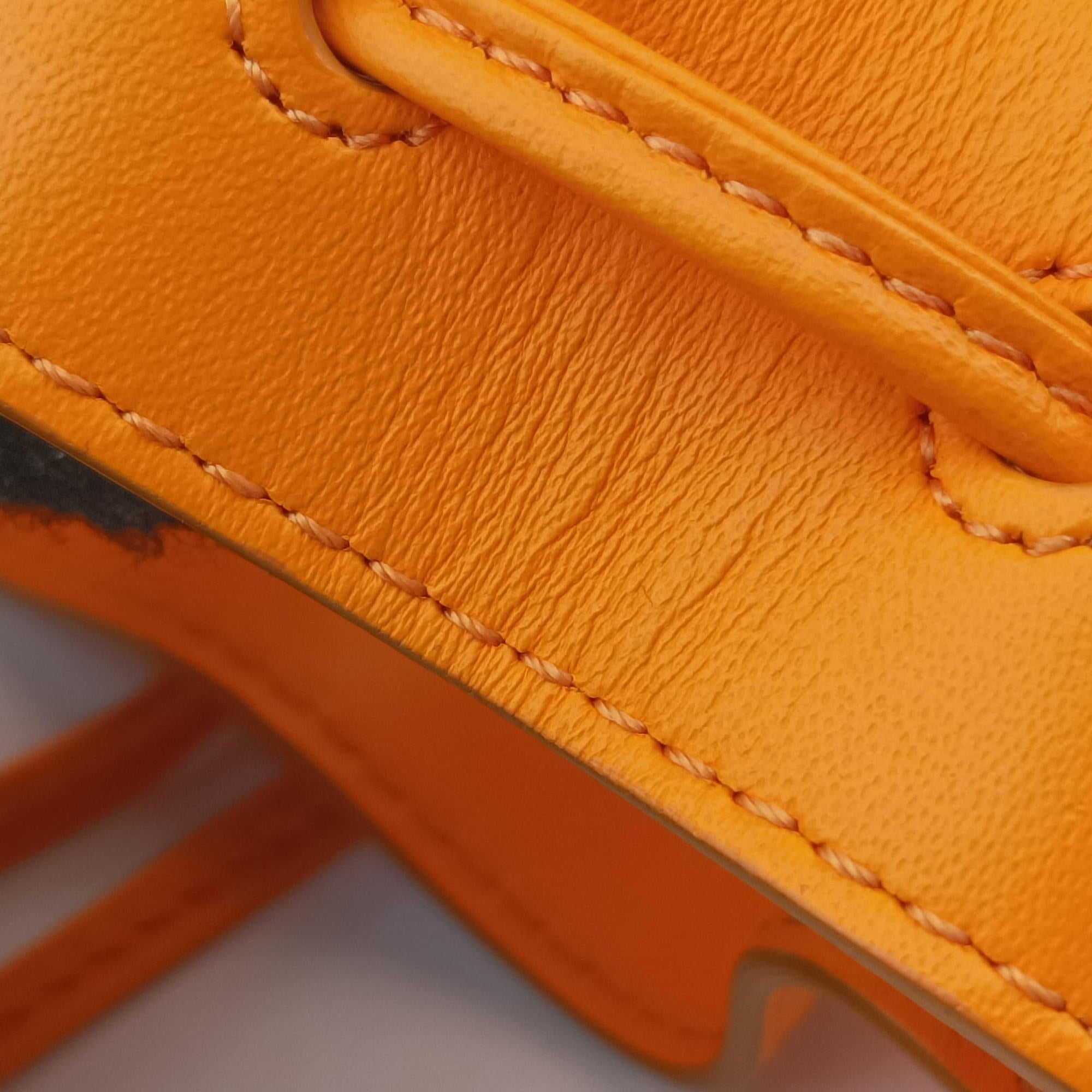 Mon Tresor Mini Bucket Orange mesh×Calf Leather 8BS010 8BS010.AAYS.218.8465ミニ モン トレゾール オレンジ メッシュ×カーフレザー 8BS010 8BS010.AAYS.218.8465