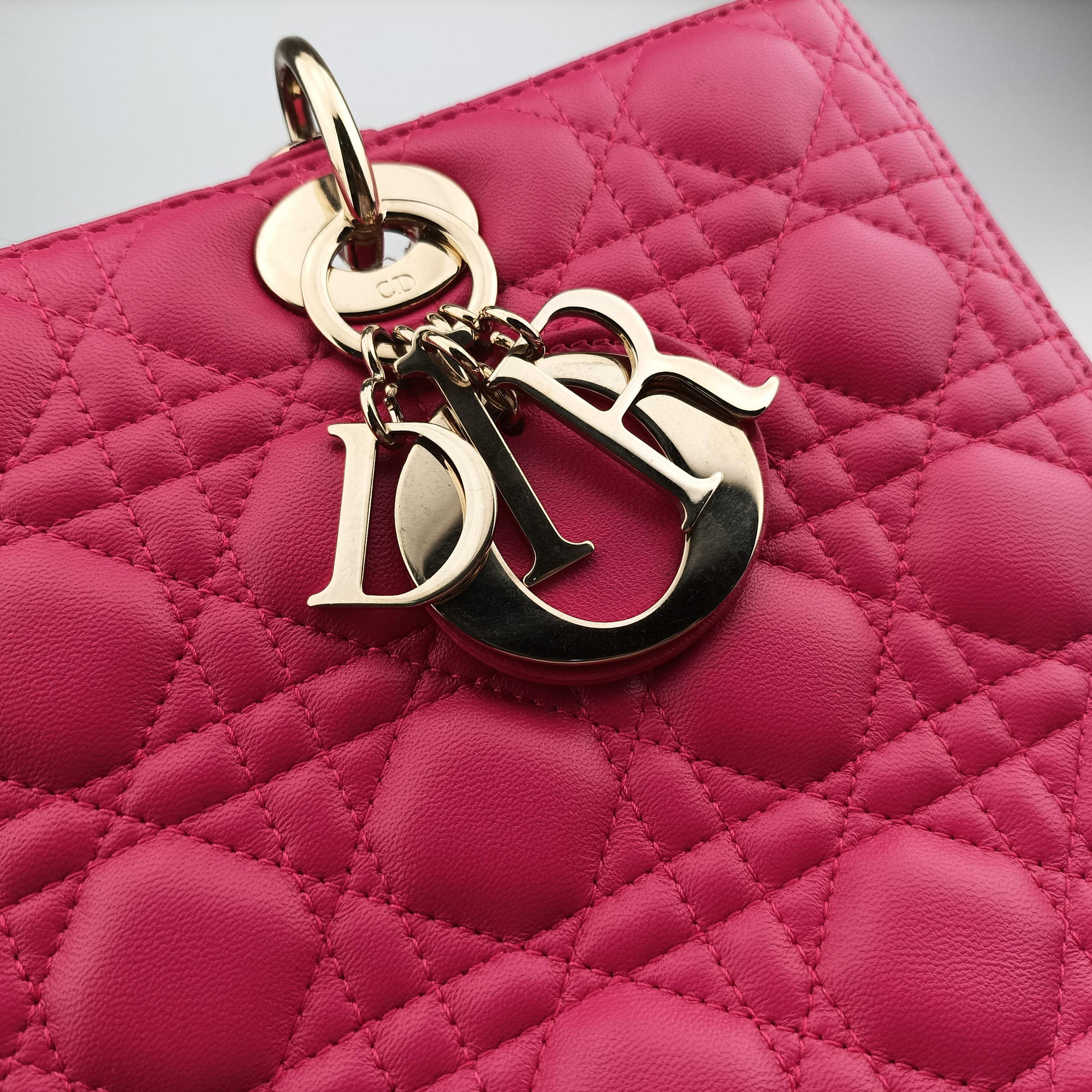 Lady Dior Rose lambskin 18-MA-1112レディディオール ローズ レッド ラムスキン 18-MA-1112