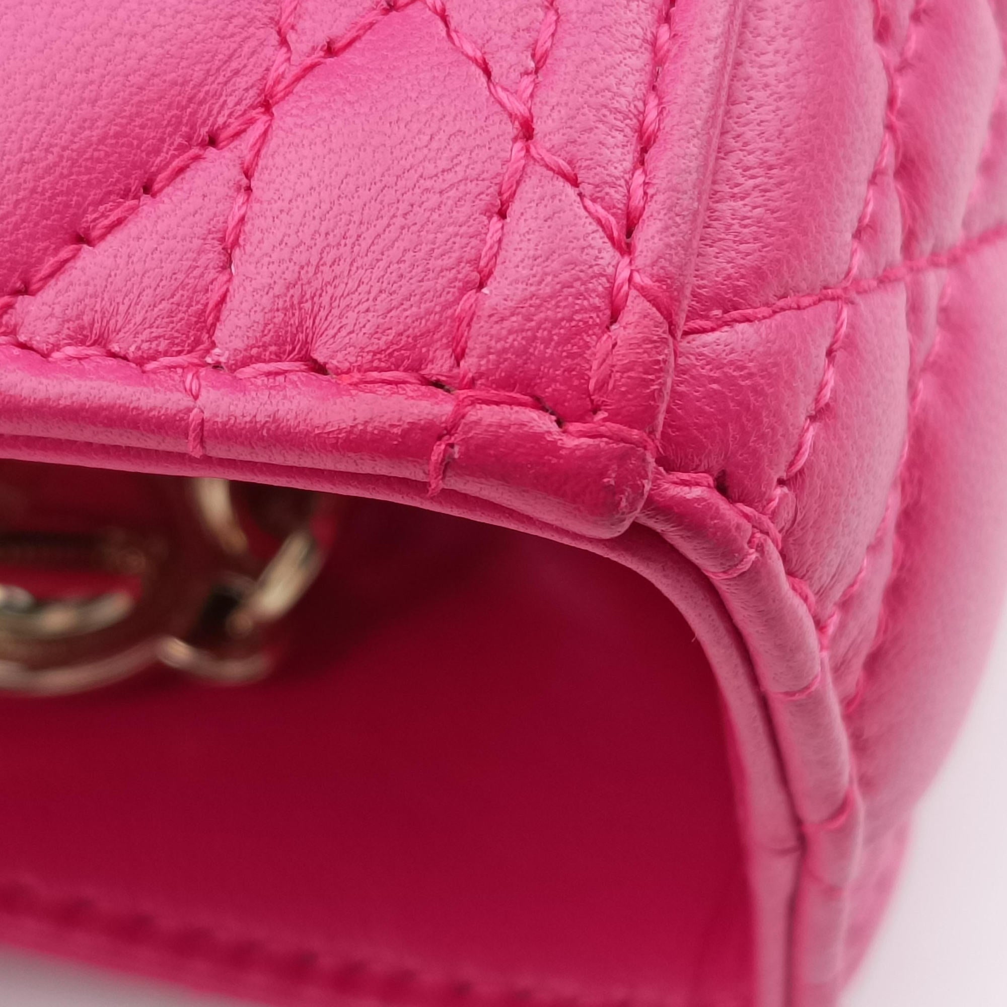 Lady Dior Rose lambskin 18-MA-1112レディディオール ローズ レッド ラムスキン 18-MA-1112