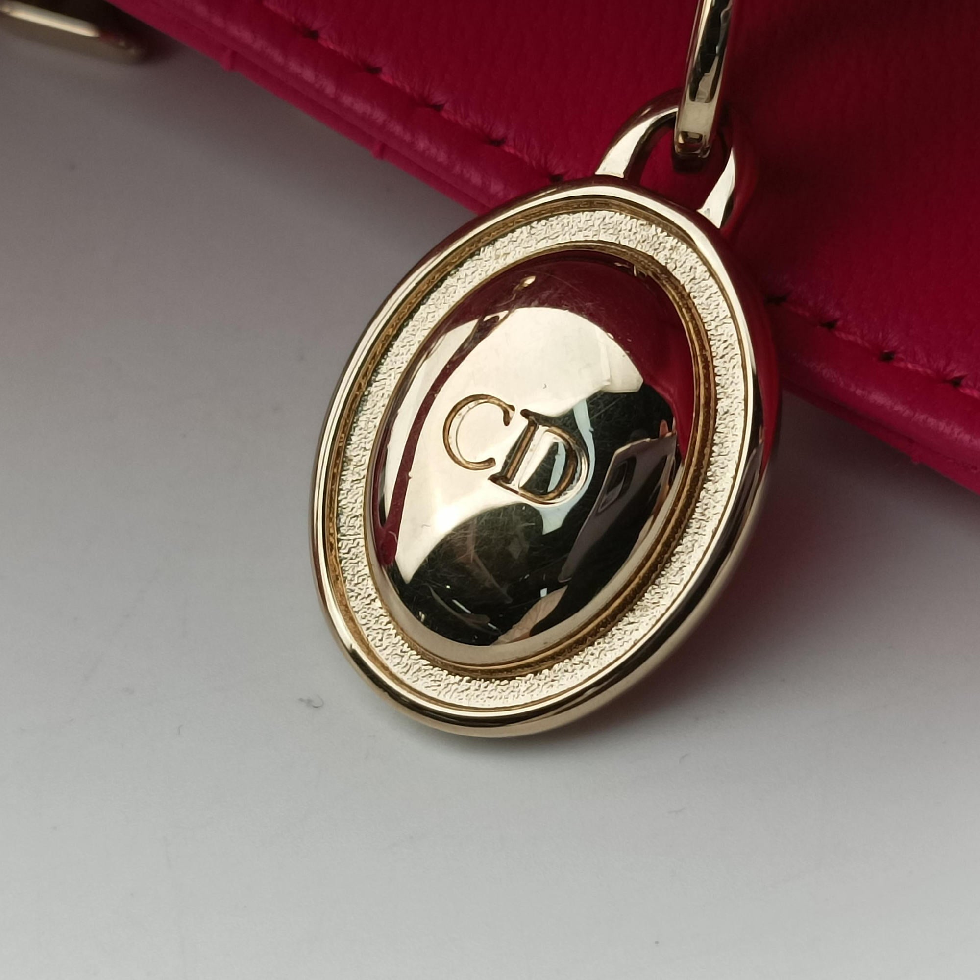 Lady Dior Rose lambskin 18-MA-1112レディディオール ローズ レッド ラムスキン 18-MA-1112