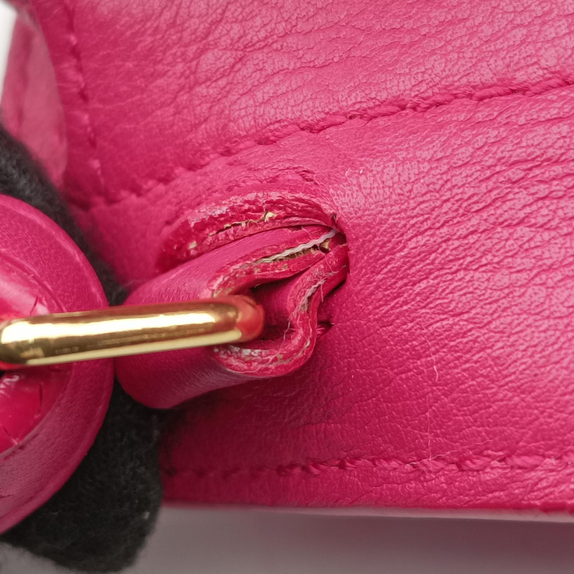 Y Ligne Petit Cabas Rose Leather 311210 311210 .001998Yライン プチカバス ローズ レッド レザー 311210 311210 .001998