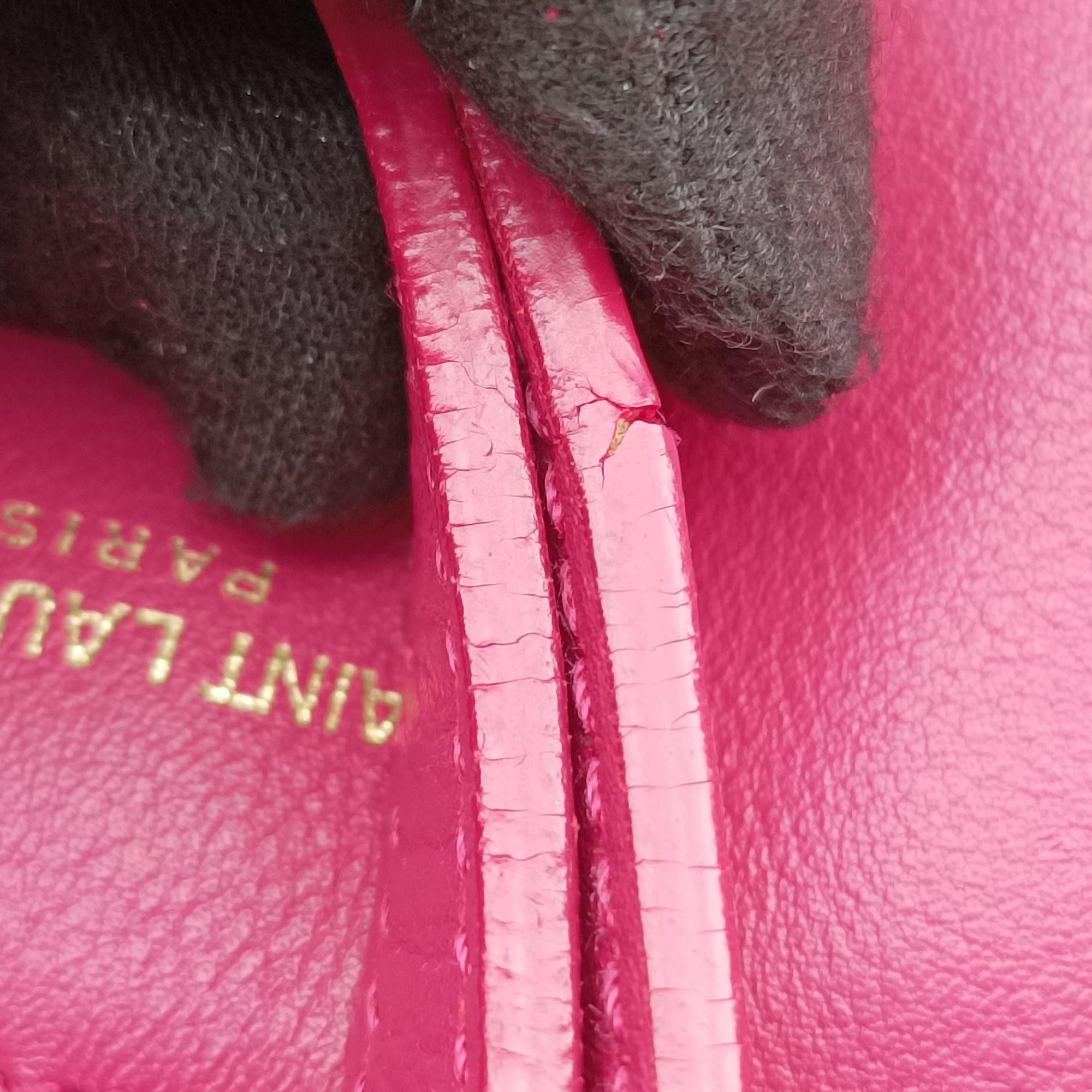 Y Ligne Petit Cabas Rose Leather 311210 311210 .001998Yライン プチカバス ローズ レッド レザー 311210 311210 .001998