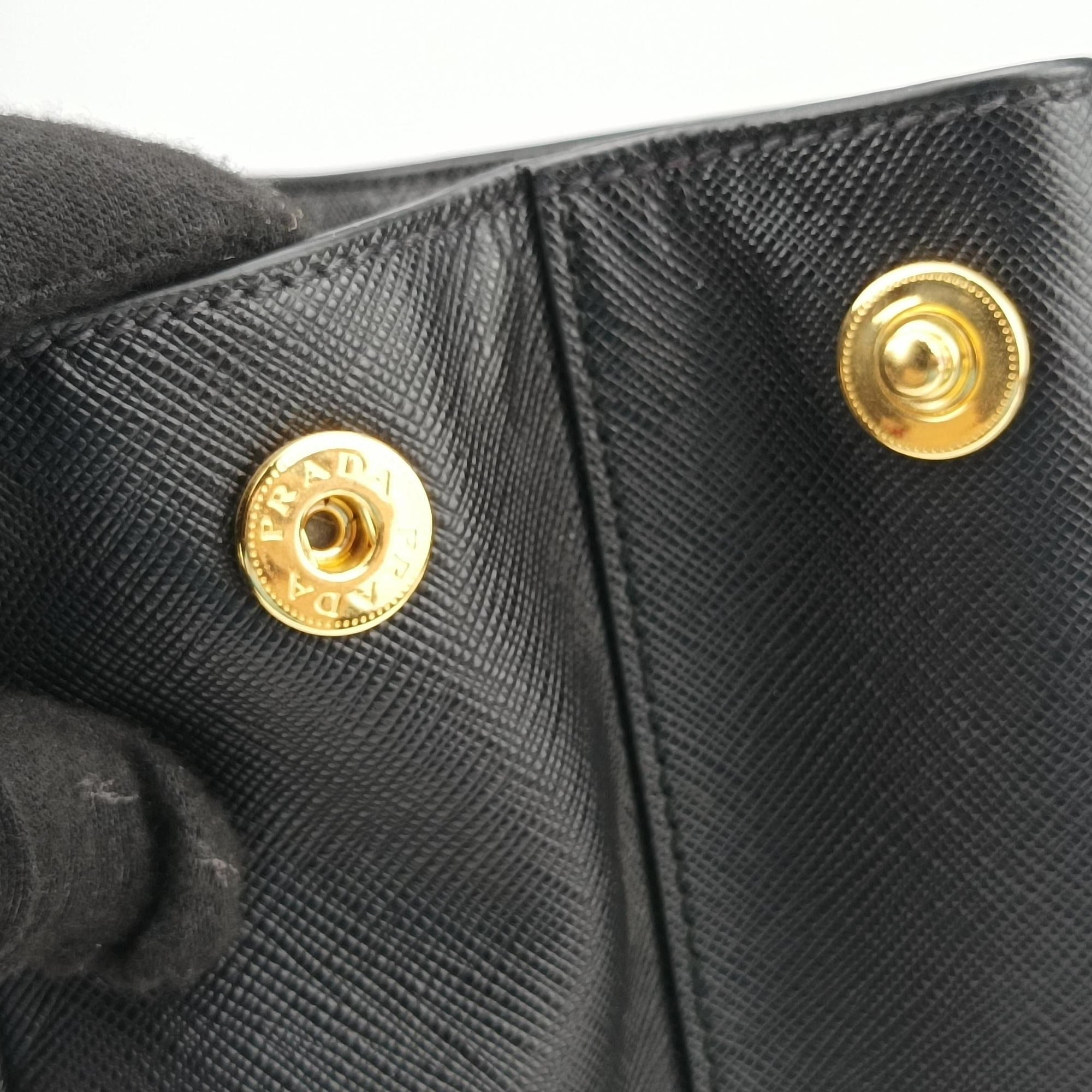 Galleria Black SAFFIANO Leather 1BA274 158 31/Uガレリア ブラック サフィアーノレザー 1BA274 158 31/U