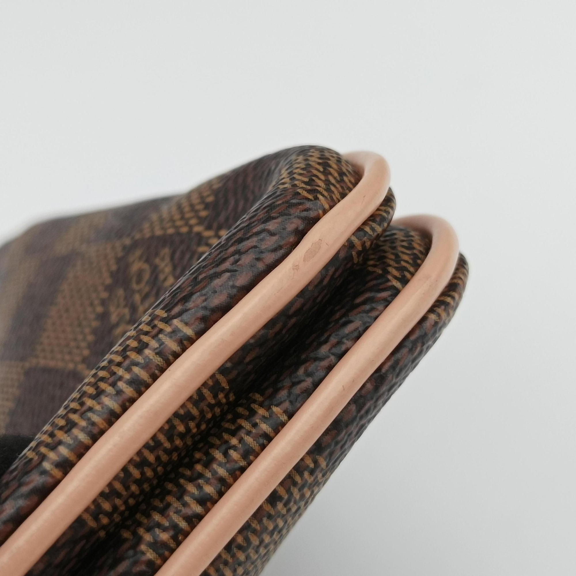 Pochette Double Zip EBENE×Rose Ballerine Damier Canvas N60254 MI4129ポシェット ドゥーブルジップ エベーヌ×ローズバレリーヌ ダミエキャンバス N60254 MI4129
