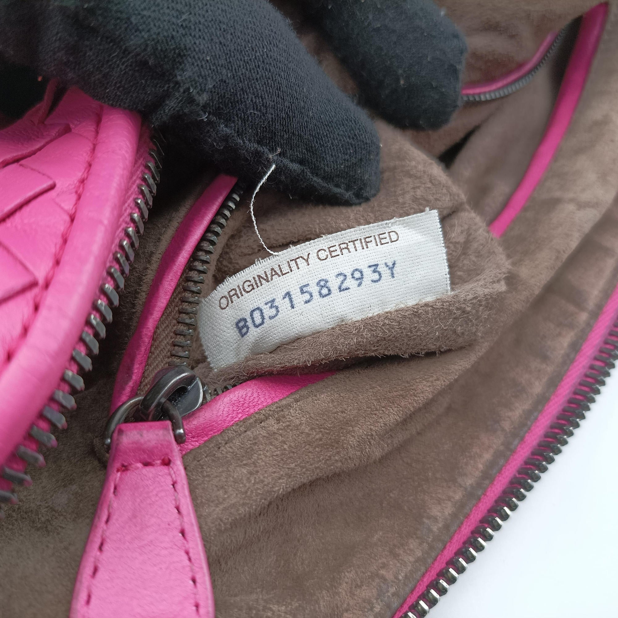 NODINI Intrecciato Rose lambskin B03158293Yノディーニ イントレチャート ローズ レッド ラムスキン B03158293Y