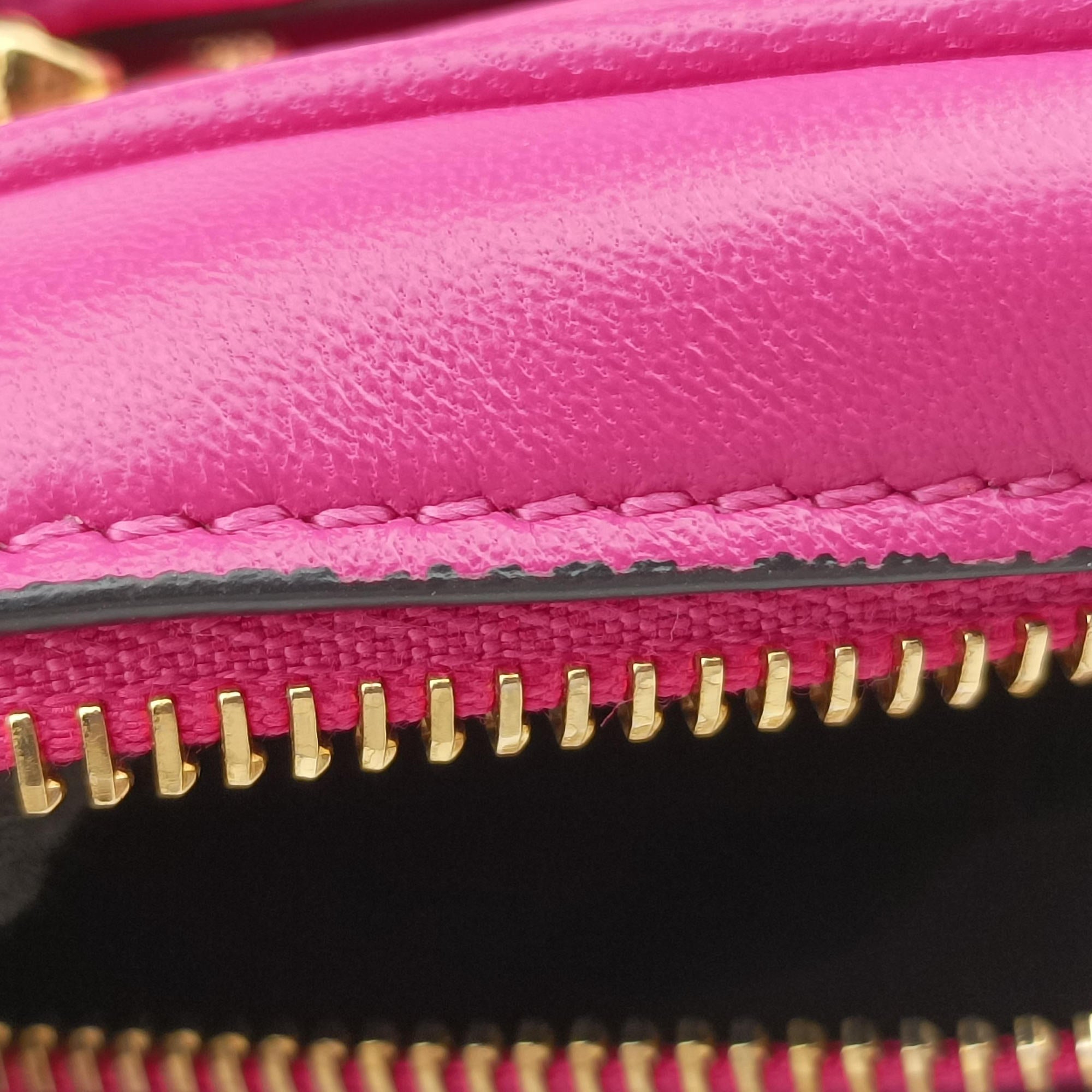 La Medusa Camera Rose Leather ラ メドゥーサ カメラ ローズ レッド レザー
