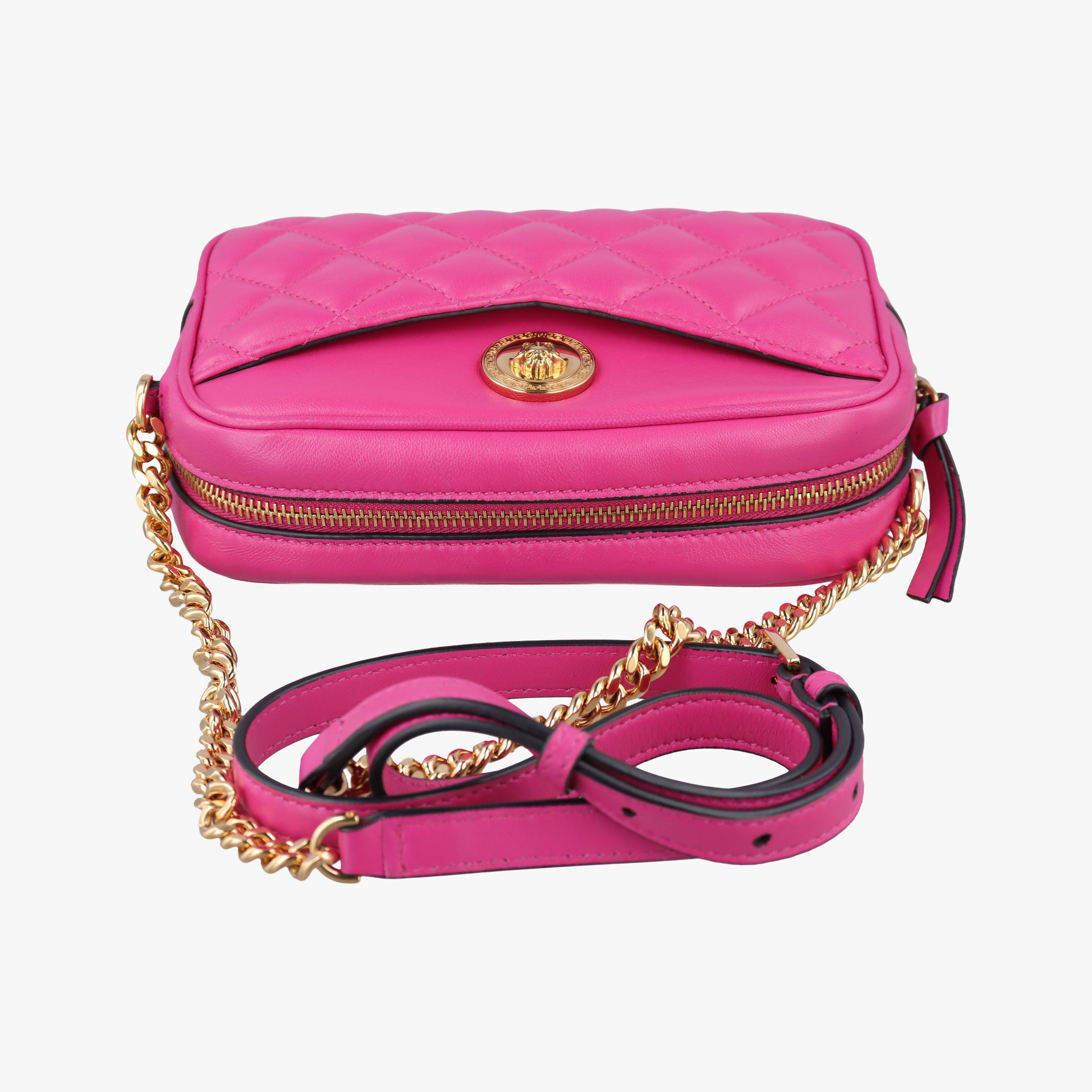 La Medusa Camera Rose Leather ラ メドゥーサ カメラ ローズ レッド レザー