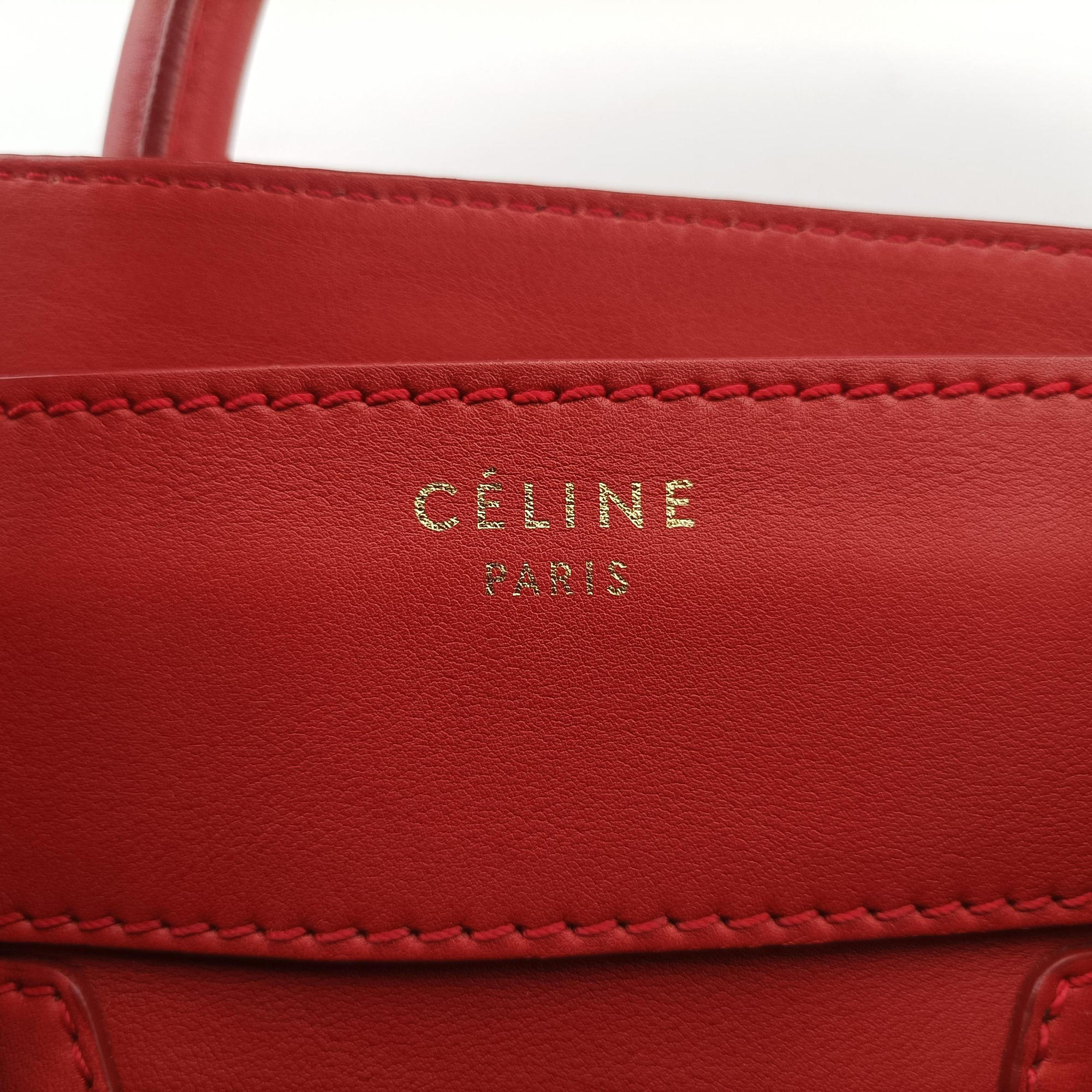 Luggage Micro shopper Red Leather F-CE-0151ラゲージマイクロショッパー レッド レザー F-CE-0151