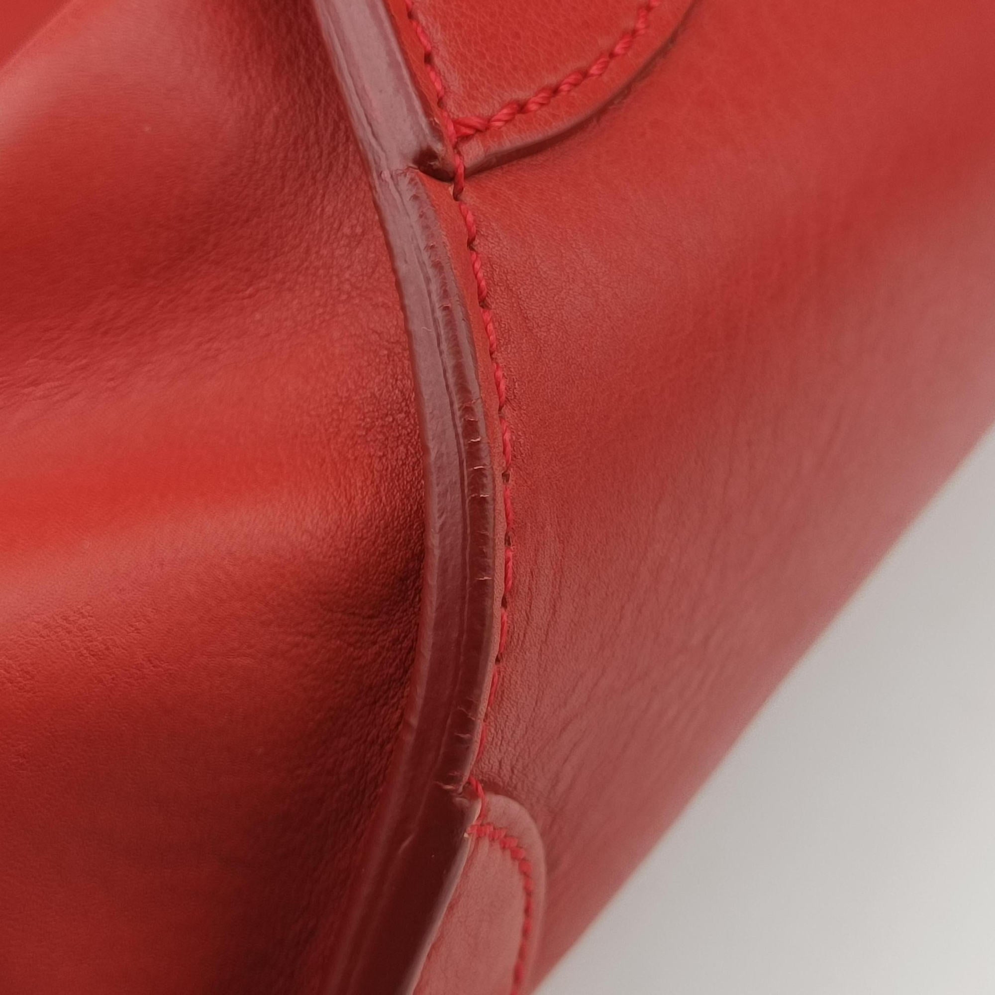 Luggage Micro shopper Red Leather F-CE-0151ラゲージマイクロショッパー レッド レザー F-CE-0151