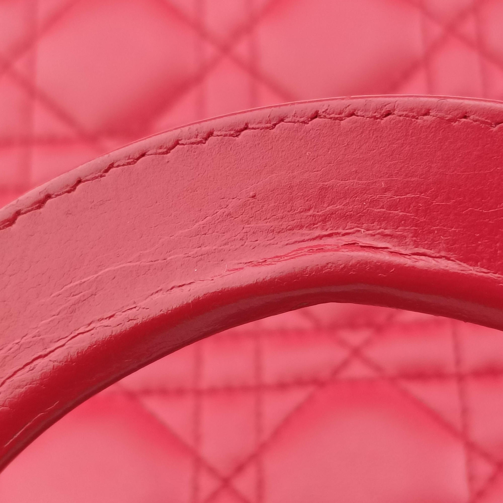 Lady Dior Red lambskin 08-MA-0161レディディオール レッド ラムスキン 08-MA-0161