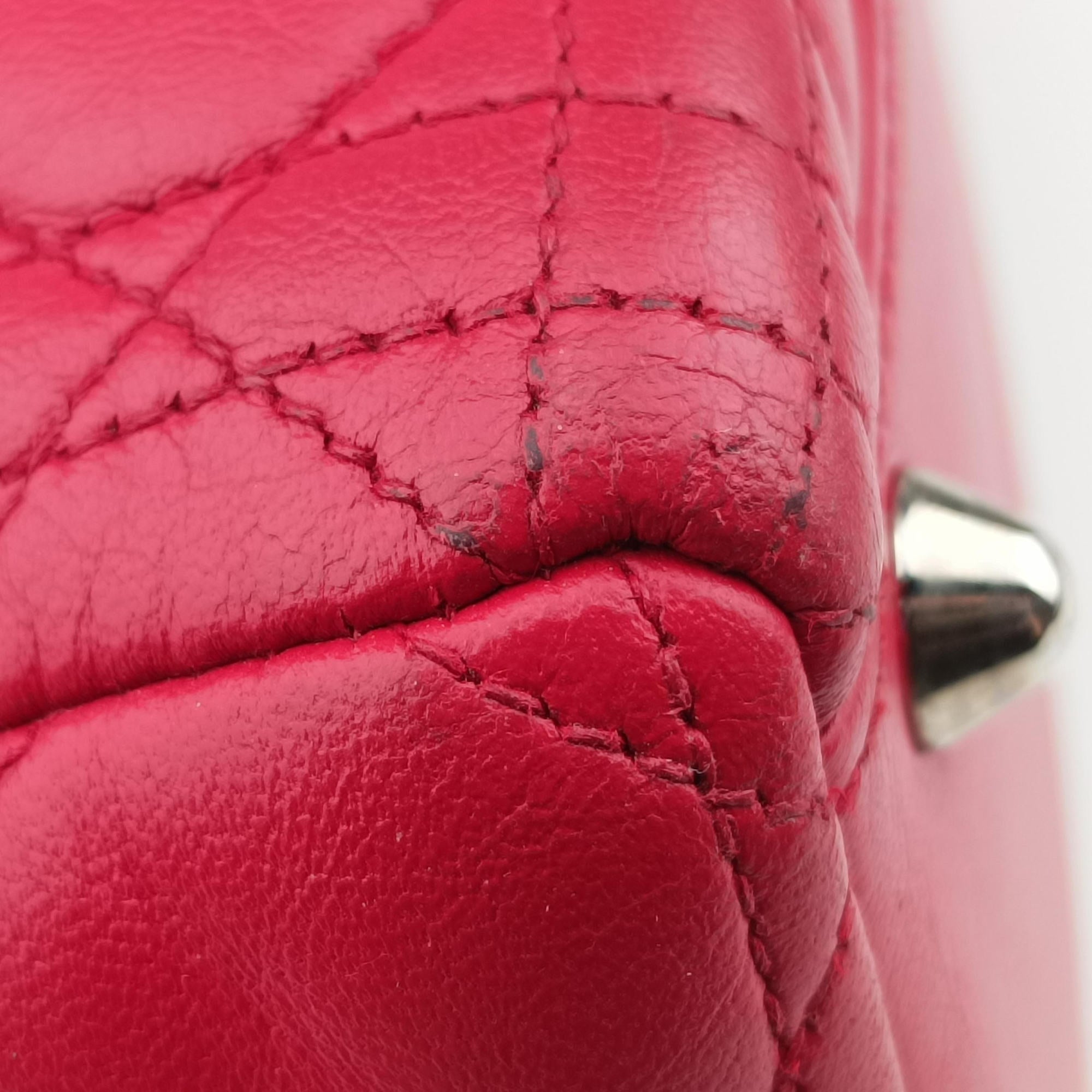 Lady Dior Red lambskin 08-MA-0161レディディオール レッド ラムスキン 08-MA-0161