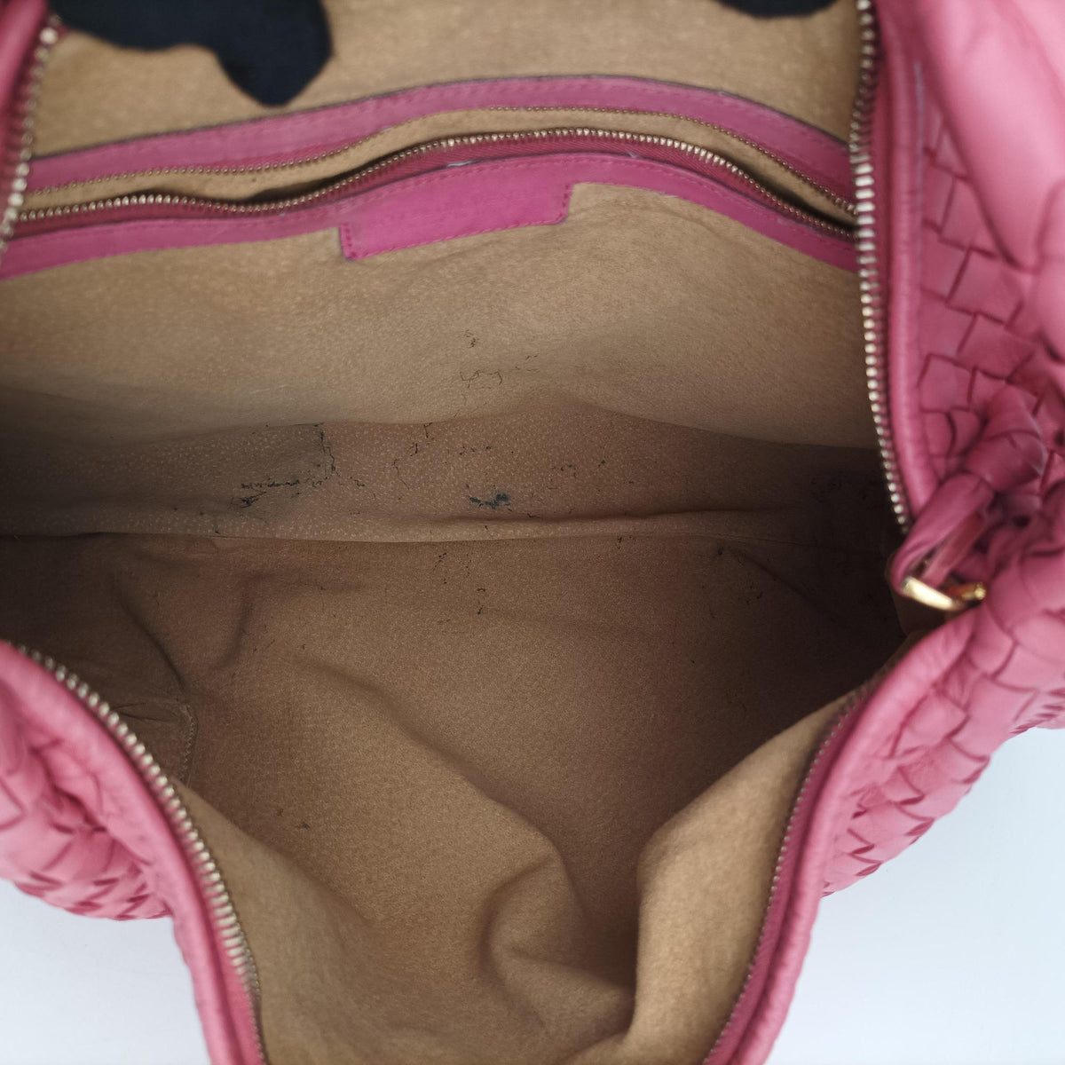 Vintage Bottega Veneta Intrecciato Pink lambskin shoulderbag | stylenewstar