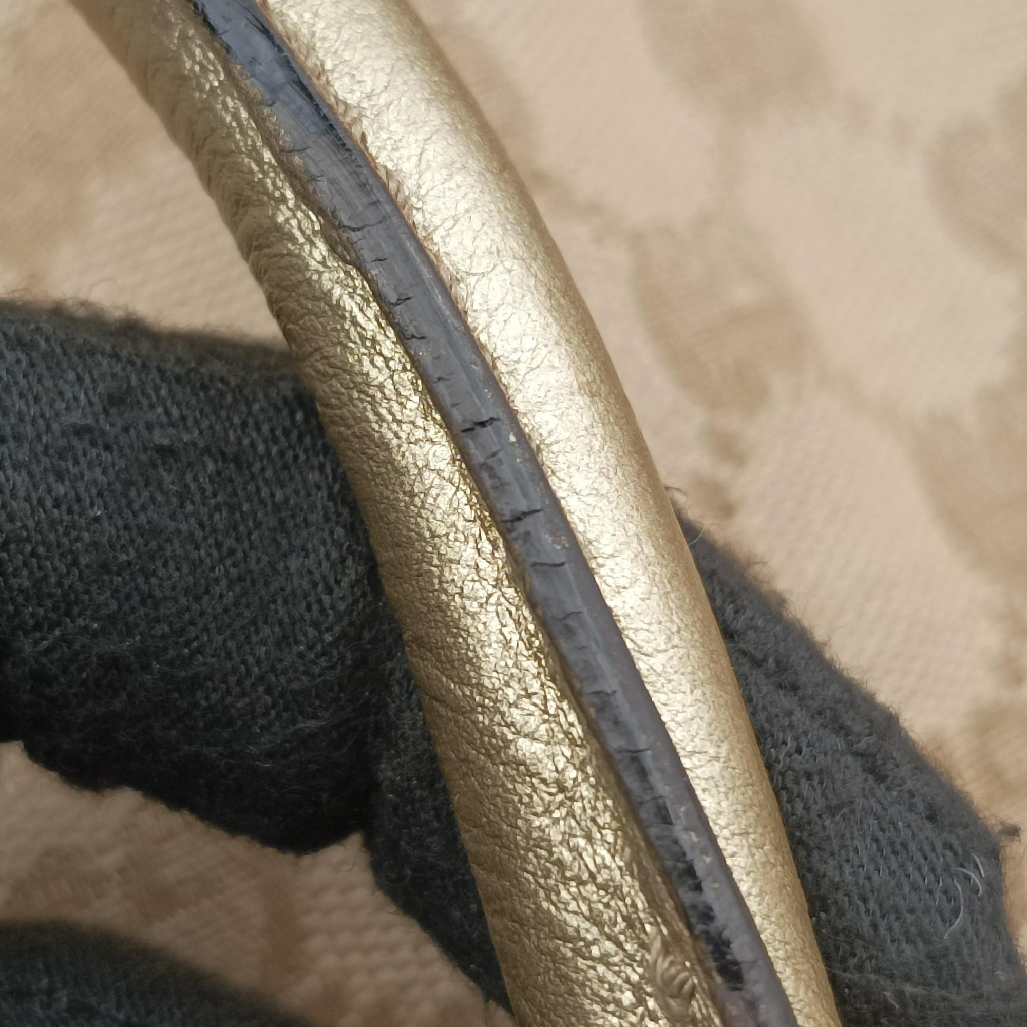 Pre-owned Gucci Abbey D-Ring Golden×Brown Leather×canvas 189931 handbag | stylenewstar