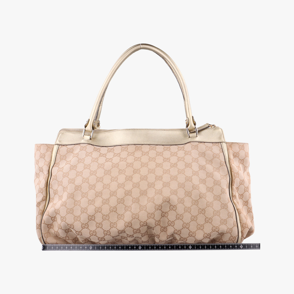 Vintage Gucci Abbey D-Ring Golden × Beige canvas×leather 190248 handbag | stylenewstar