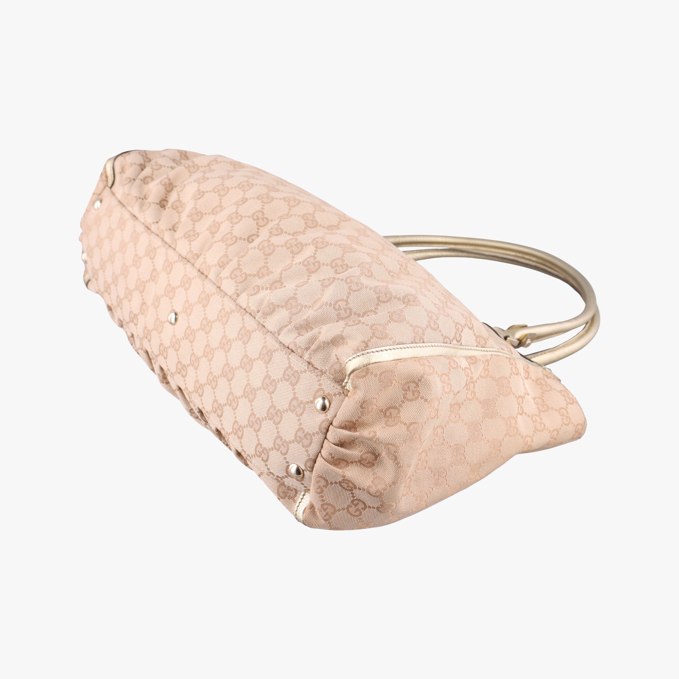 Vintage Gucci Abbey D-Ring Golden × Beige canvas×leather 190248 handbag | stylenewstar