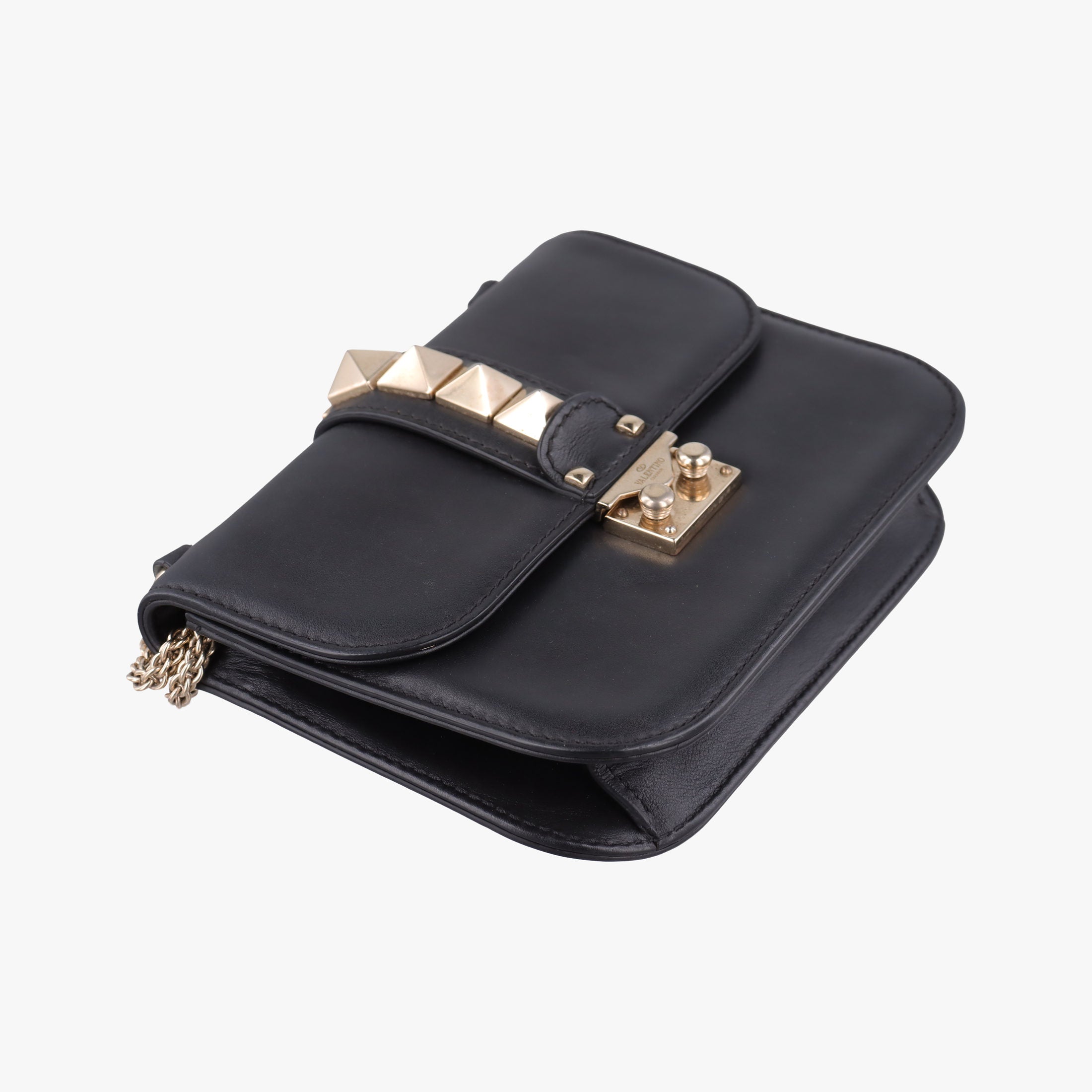 Rockstud Glam Lock Black Leather BL-L312VIT2ロックスタッズグラムロックスモール ブラック レザー BL-L312VIT2