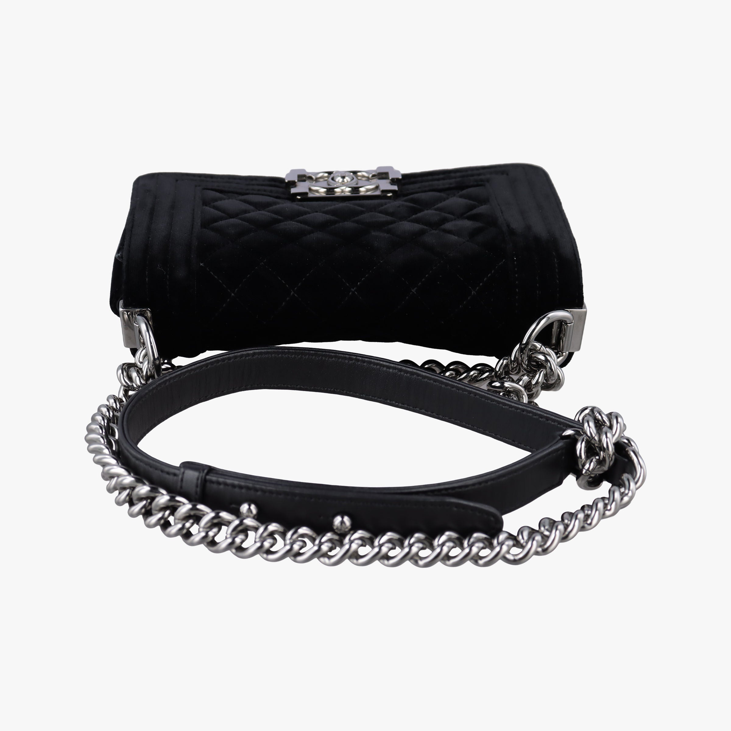 BOY CHANEL Black velour A67085 21399142ボーイシャネル ブラック ベロア A67085 21399142