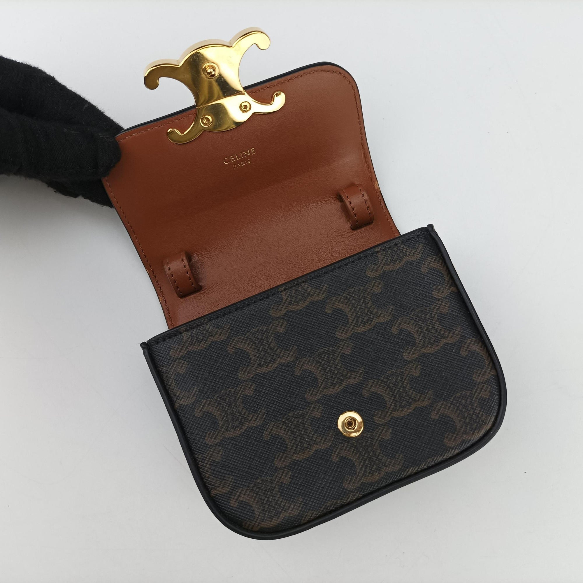 Mini Triomphe Brown PVC coated canvas S-RG-4252ミニトリオンフ ブラウン PVCコーティングキャンバス S-RG-4252