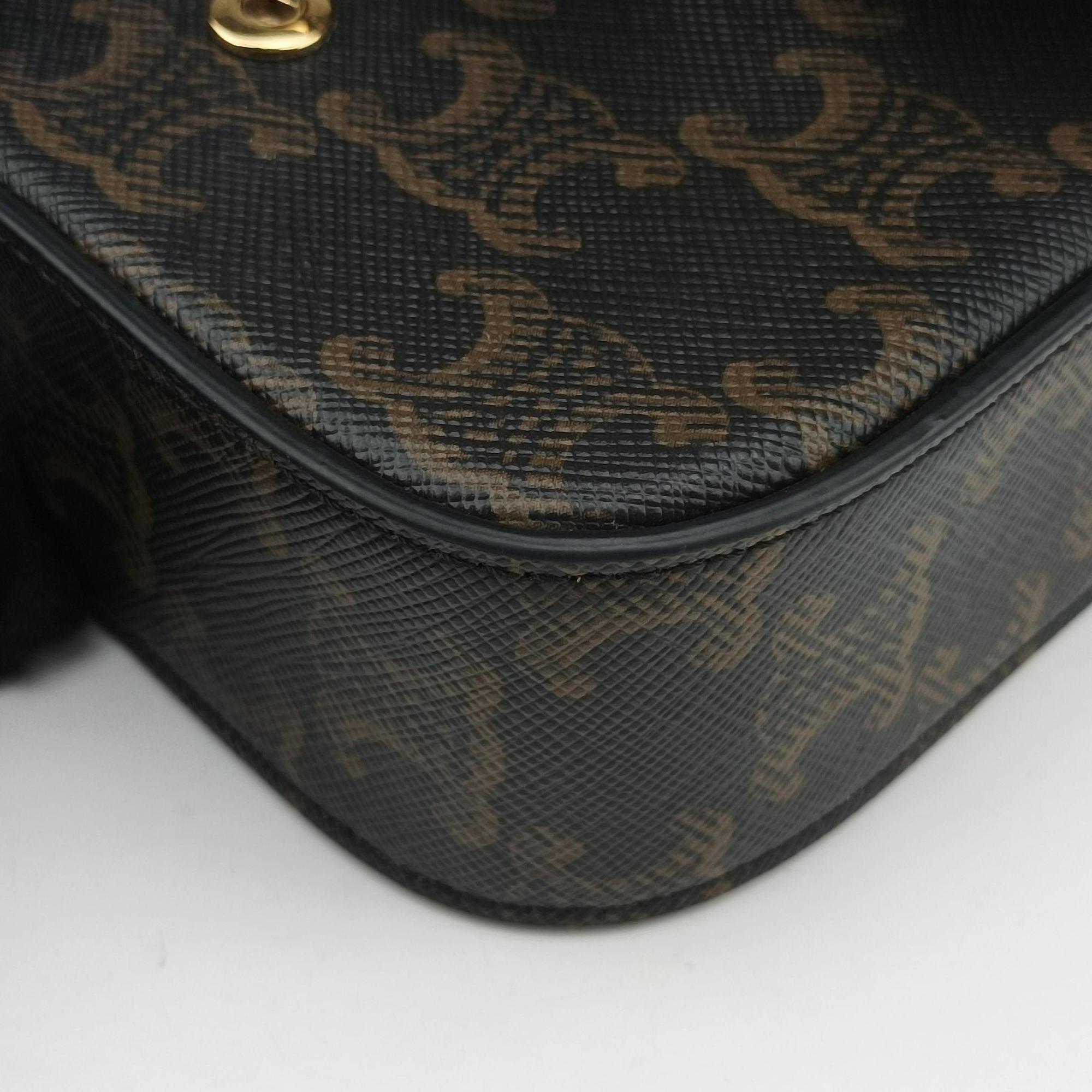 Mini Triomphe Brown PVC coated canvas S-RG-4252ミニトリオンフ ブラウン PVCコーティングキャンバス S-RG-4252