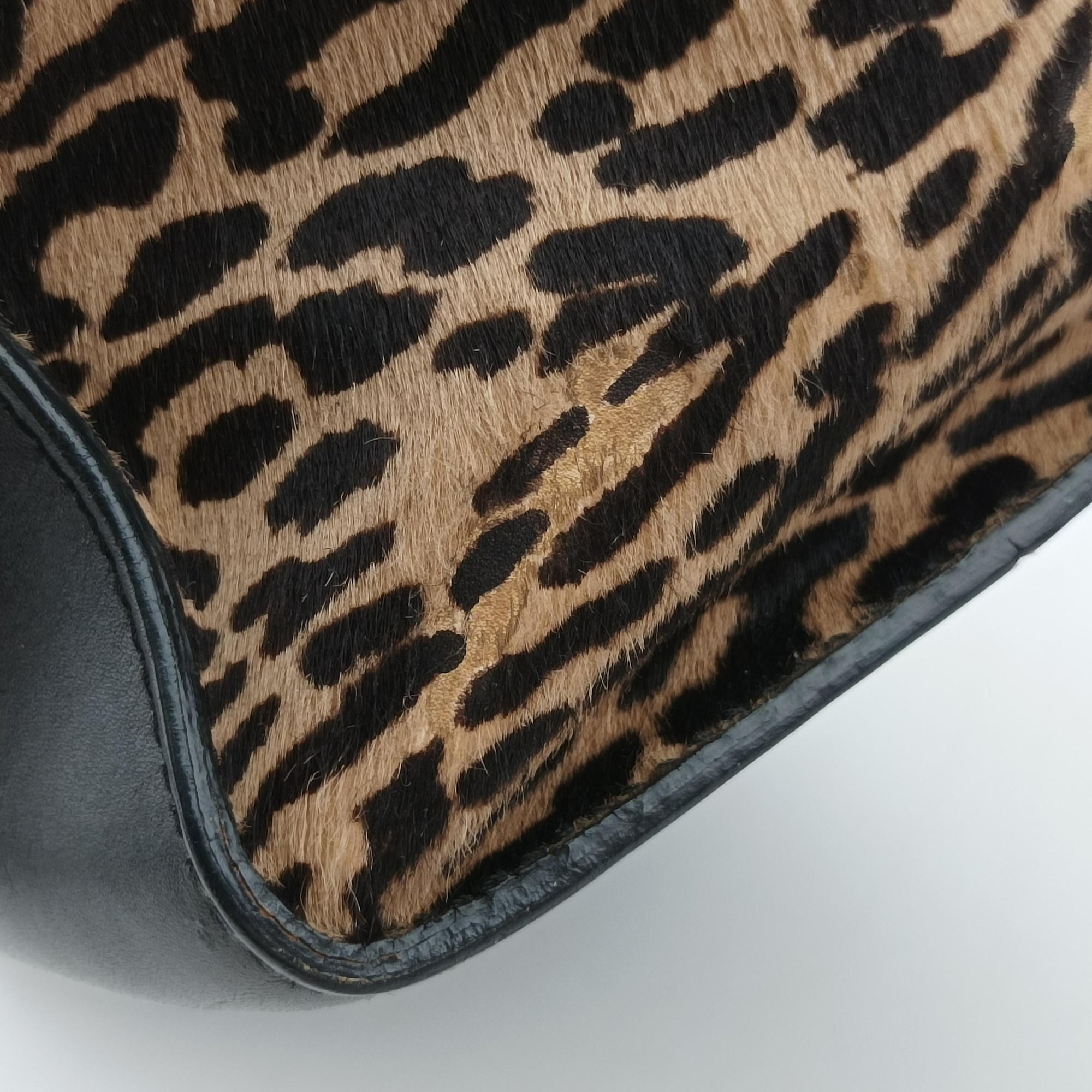 Serpenti Scaglie Black × Leopard Pattern Pony × Leather EK.F14.37787セルペンティ スカリエ ブラック × レオパード柄 ハラコ×レザー EK.F14.37787