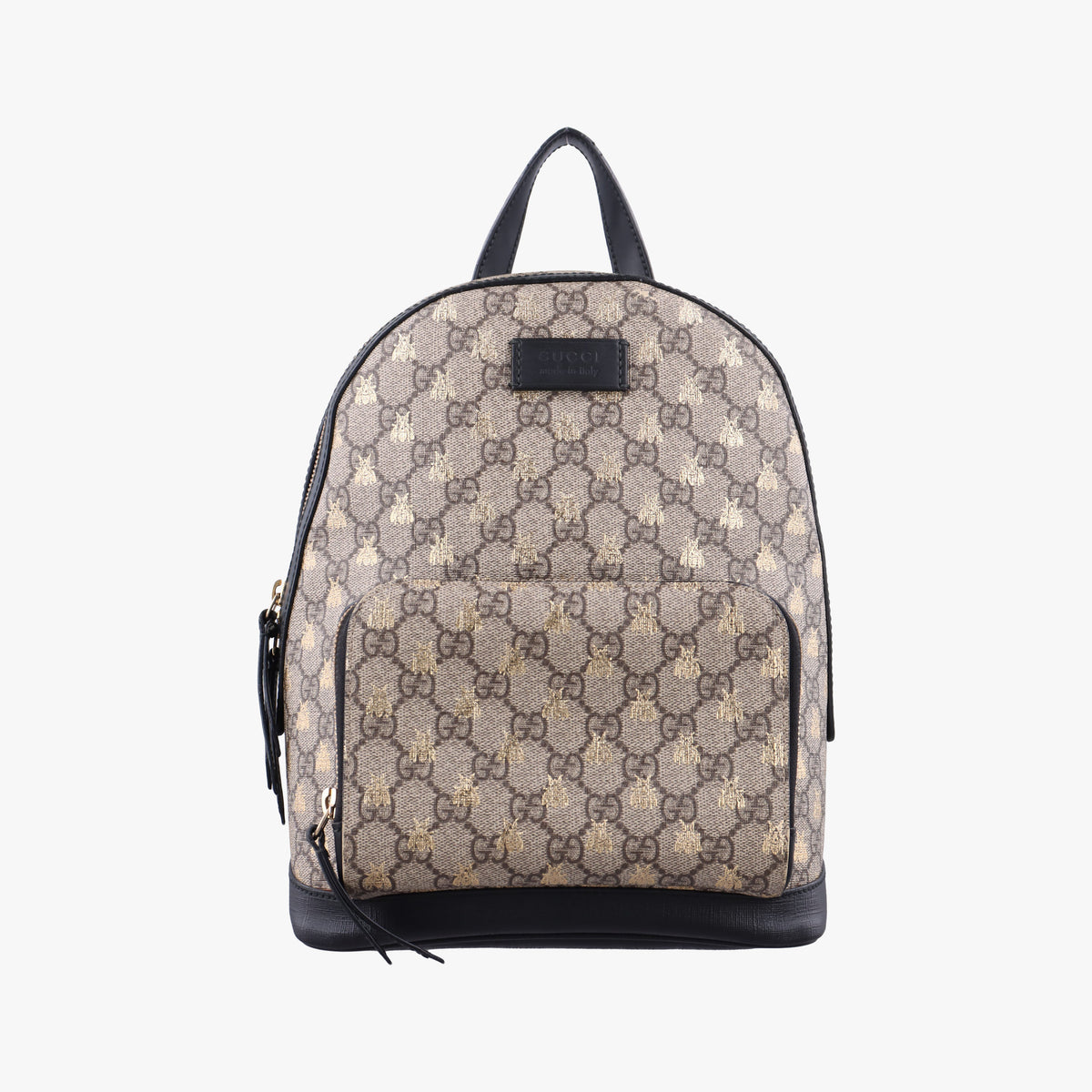 Bee GG Supreme beige×black PVC coated canvas×leather 427042 F027193087GGスプリーム ビー ベージュ×ブラック PVCコーティングキャンバス×レザー 427042 F027193087