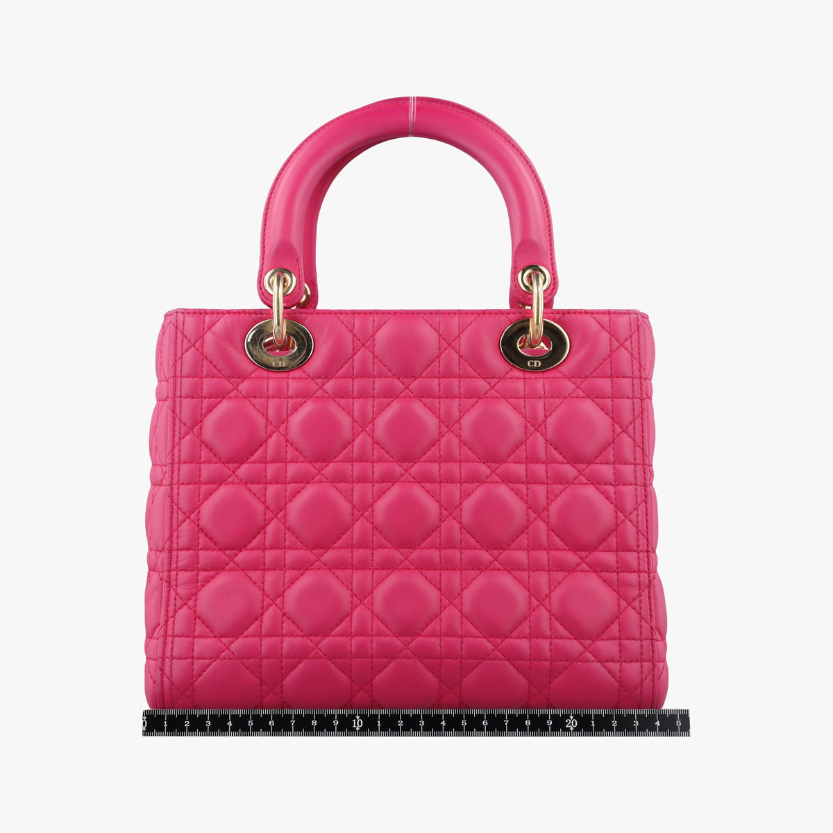 Lady Dior Rose lambskin 01-MA-0162レディディオール ローズ レッド ラムスキン 01-MA-0162
